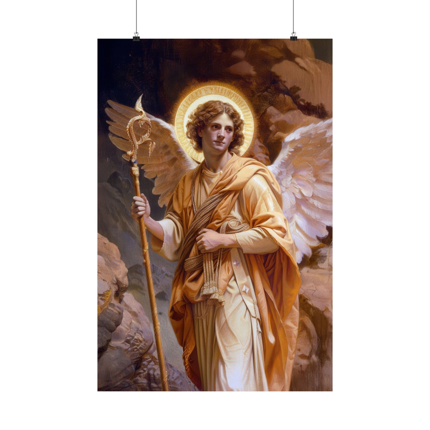 Saint Raphael the Archangel - Sanctified Souls Print - Multiple Sizes - Premium Matte Vertical Posters