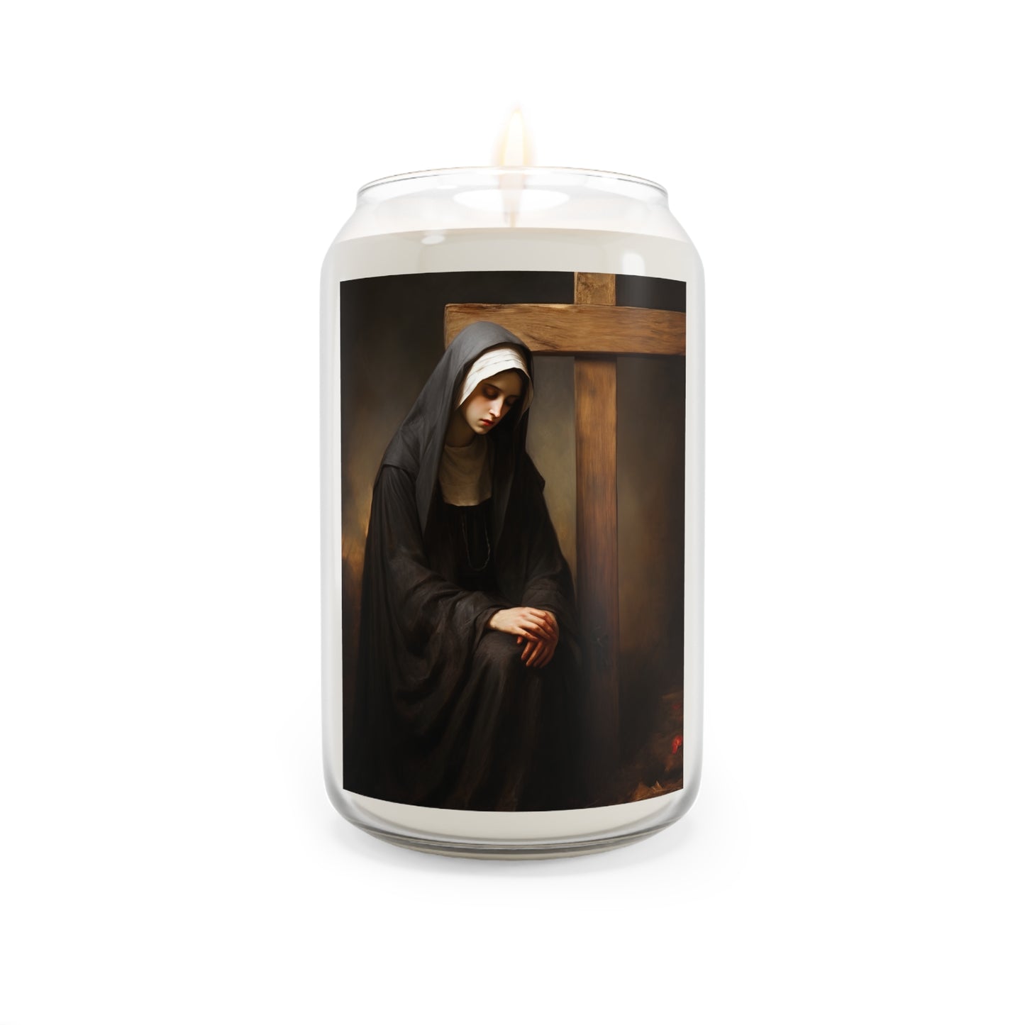 Saint Clare of Montefalco - Scented Prayer Candle, 13.75oz - Tall Size - Religious Prayer Candle - Catholic Art - Religious Gift