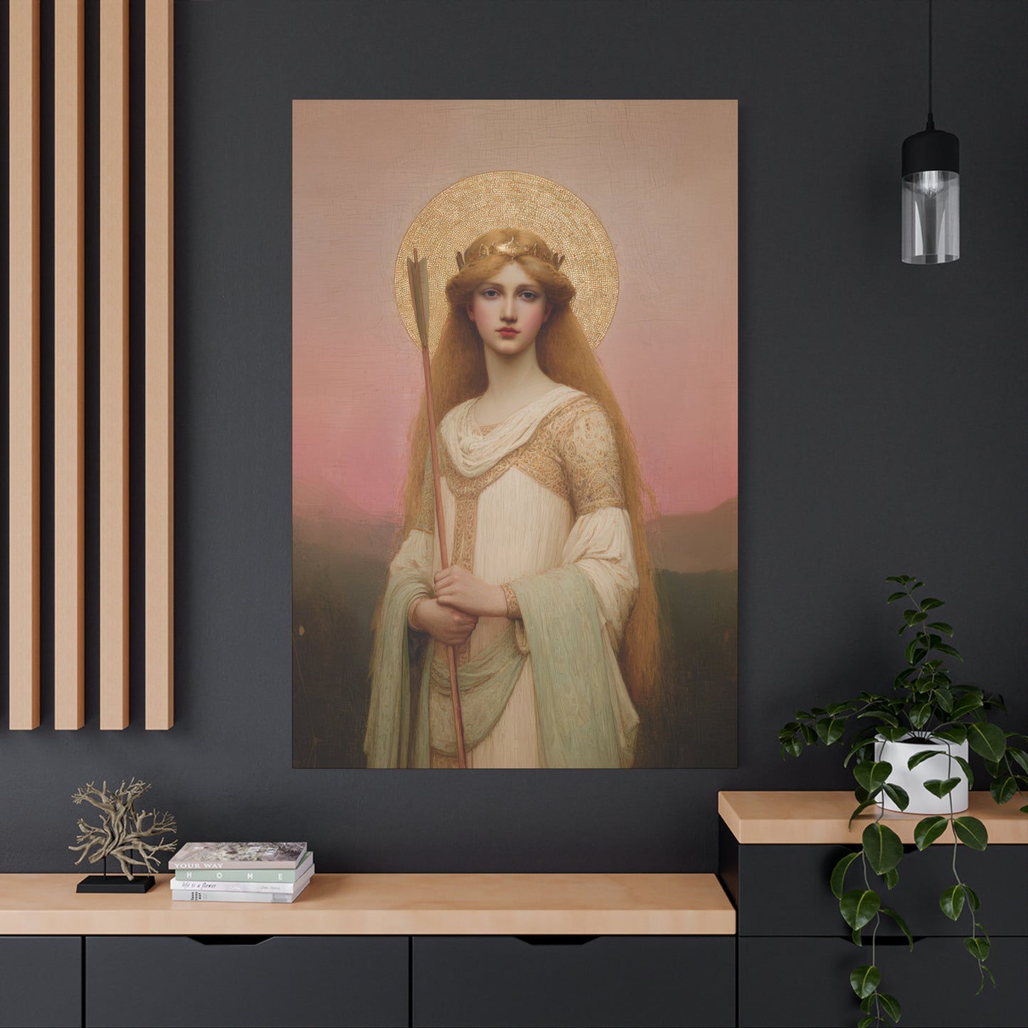 Saint Ursula -  Museum Wrapped Canvas - Sanctified Souls Print - Religious Art for your Home - Catholic Patron Saint Art