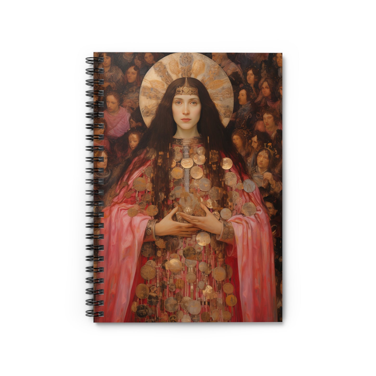 Saint Praxedes Journal - Sanctified Souls Art - Religious Based Notebook - Spiral Notebook - Ruled Line
