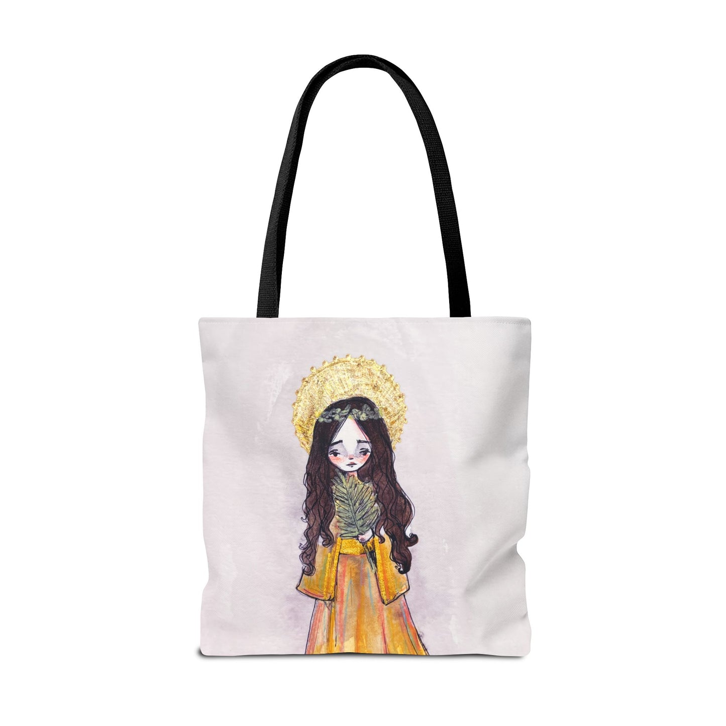 Saint Charity Tote - Hand-Drawn Art | Catholic Tote Bag | Faith Hope and Charity Youngest Sister | Catholic Devotional Prayer Bag
