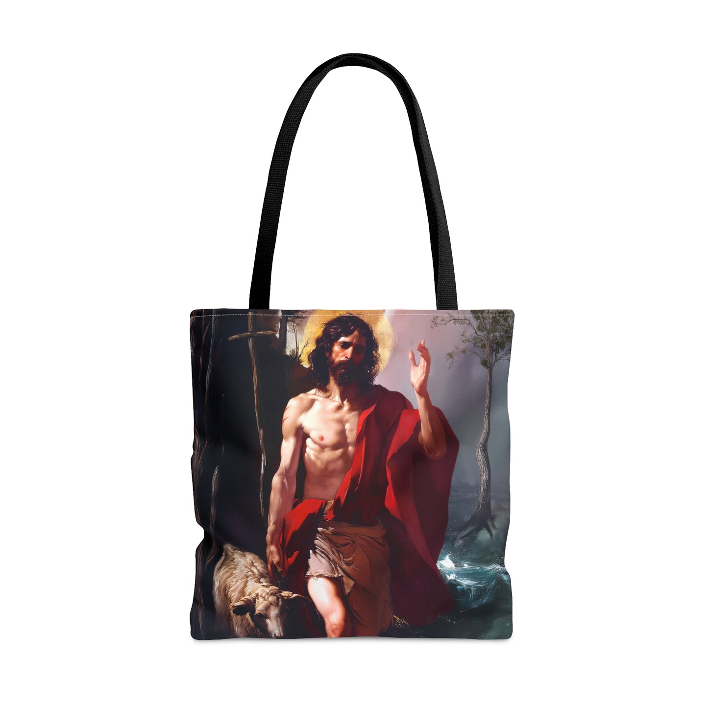 Saint John the Baptist  - Tote Bag - Large Medium Small Faith Art Bag - Bible Study Faith Purse - Double Sided