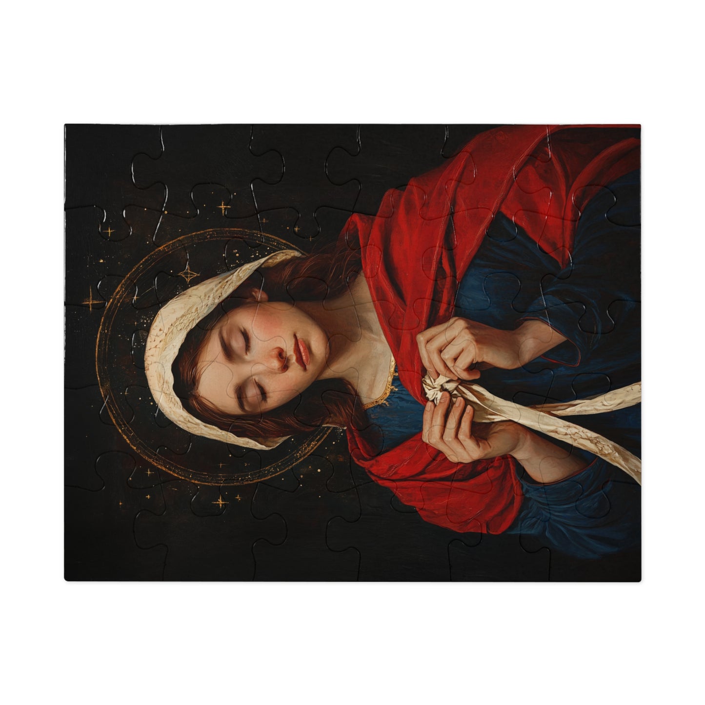 Mary Undoer of Knots - Mother Mary  - Untier of Knots - Marian Art - Puzzle - Keepsake Tin - Jigsaw Puzzle (30, 110, 252, 500,1000-Piece)