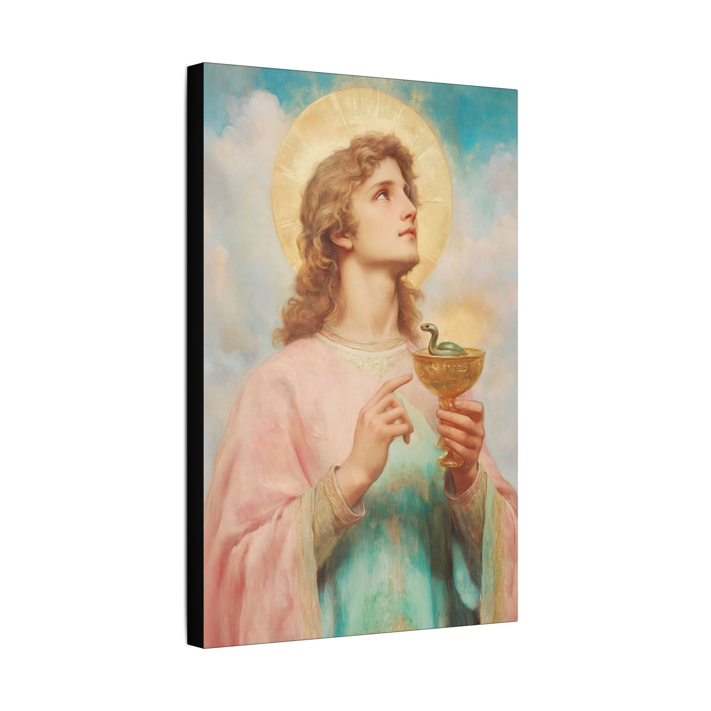 Saint John the Apostle Wrapped Canvas Print - Multiple Sizes - Catholic Home art Matte Canvas, Stretched - Disciple Print