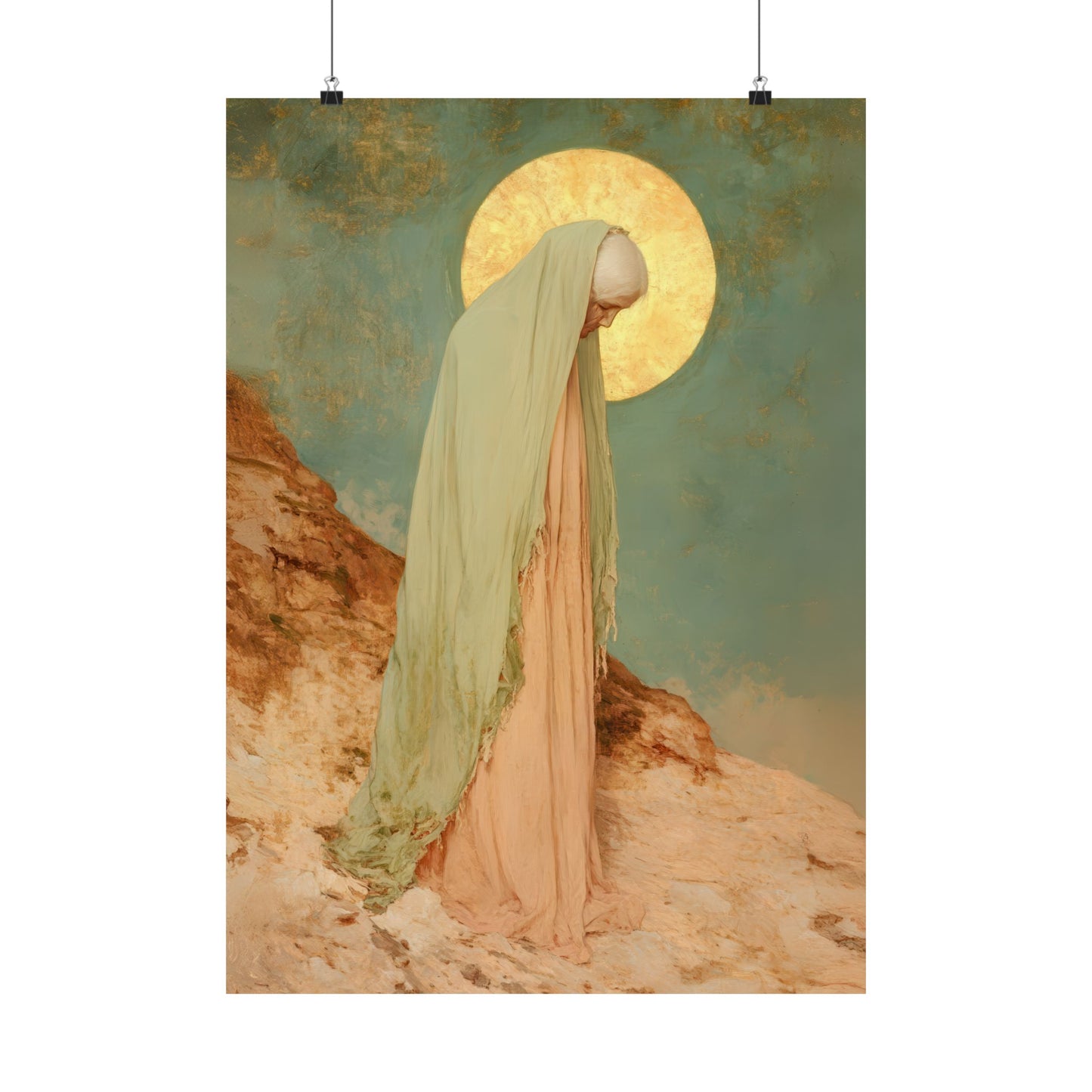Saint Melania the Elder - Desert Mother - Sanctified Souls Print - Multiple Sizes - Premium Matte Vertical Posters