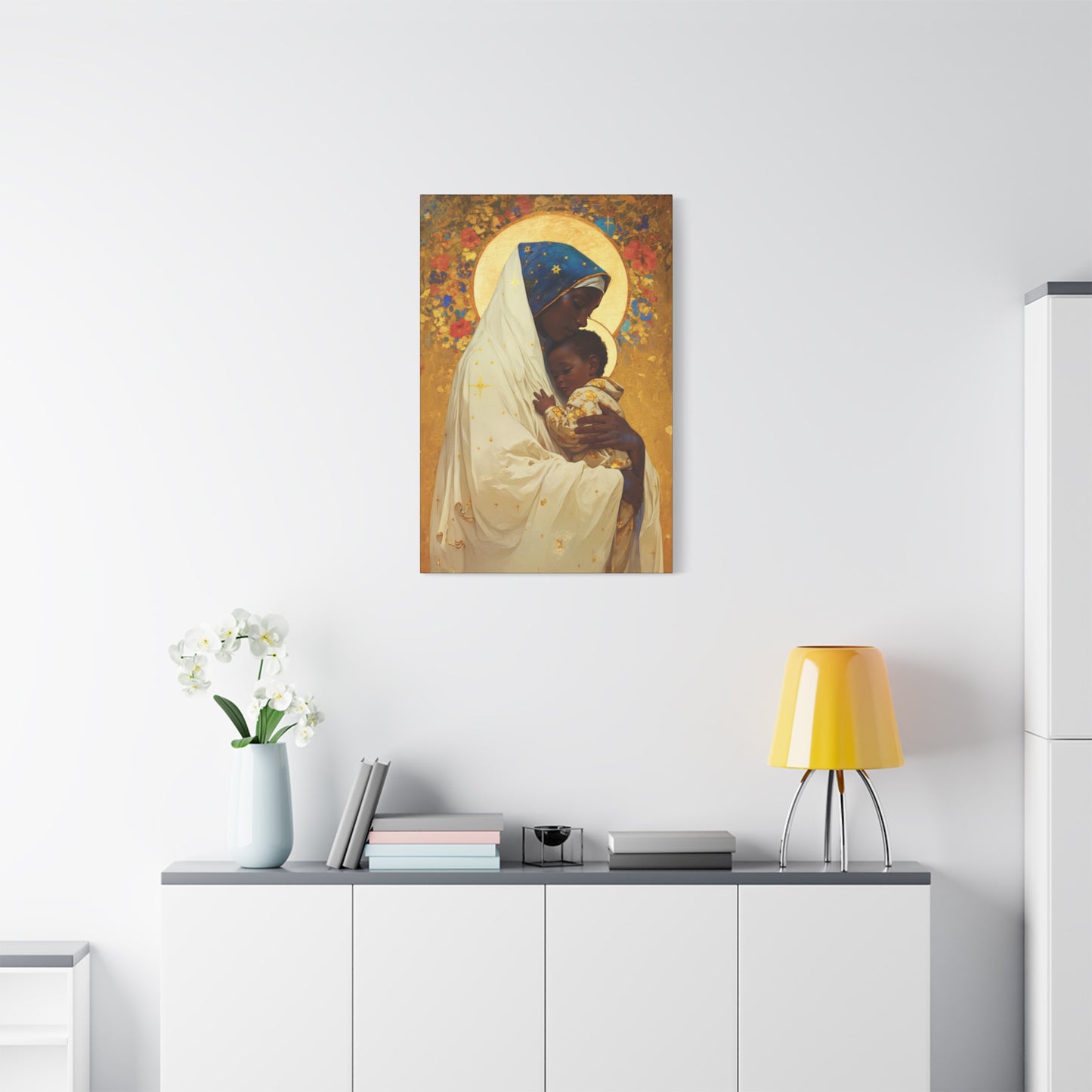 Queen of Peace and Love- Our Lady of Kibeho's Message - Museum Wrapped Canvas - Print - Religious Art for your Home - Christian print