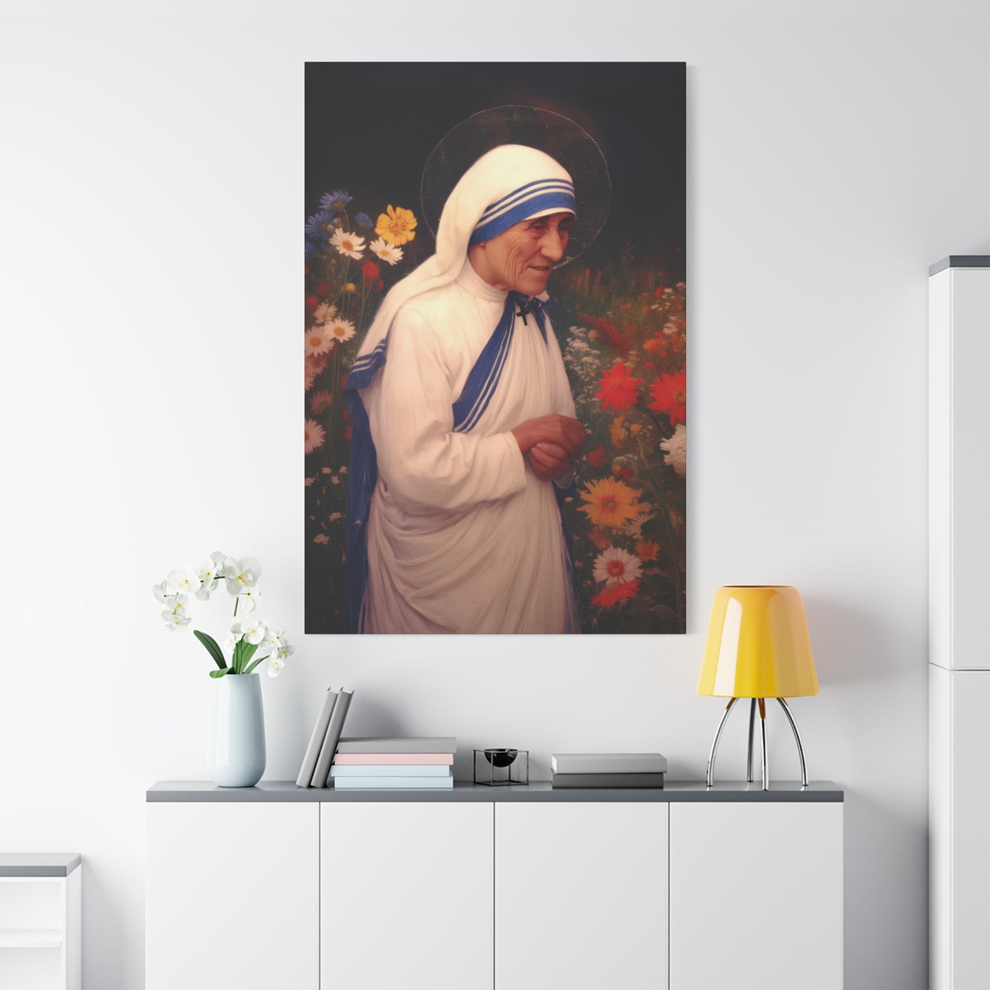 Saint Teresa of Calcutta -  Museum Wrapped Canvas - Sanctified Souls Print - Religious Art for your Home - Catholic Patron Saint Art