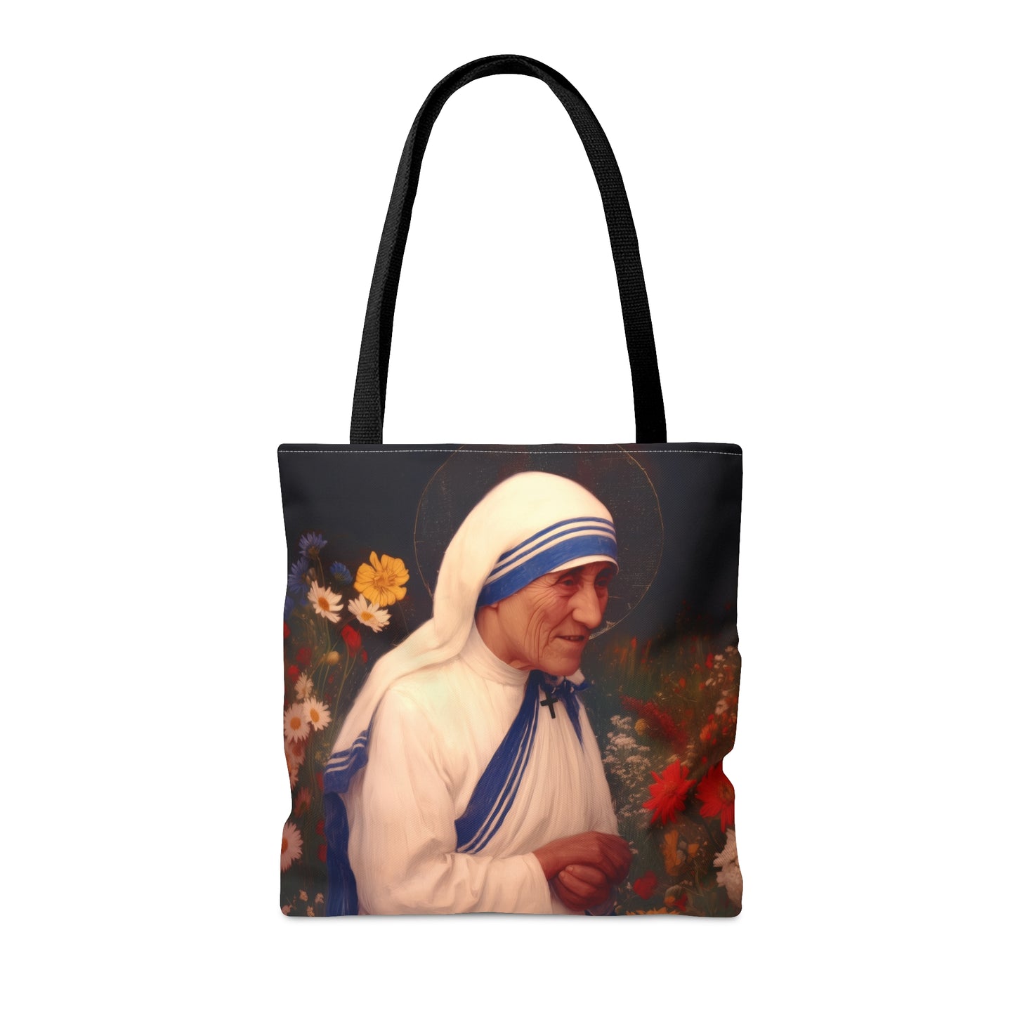Saint Teresa of Calcutta - Tote Bag - Large Medium Small Faith Art Bag - Bible Study Faith Purse - Double Sided