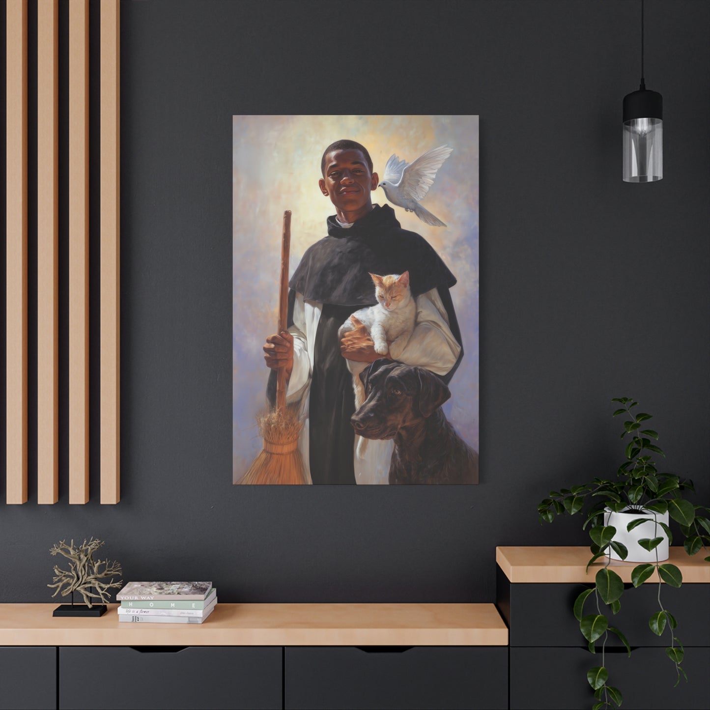 Saint Martin de Porres - Gallery Wrapped Canvas - Print - Religious Art for your Home - Catholic Art