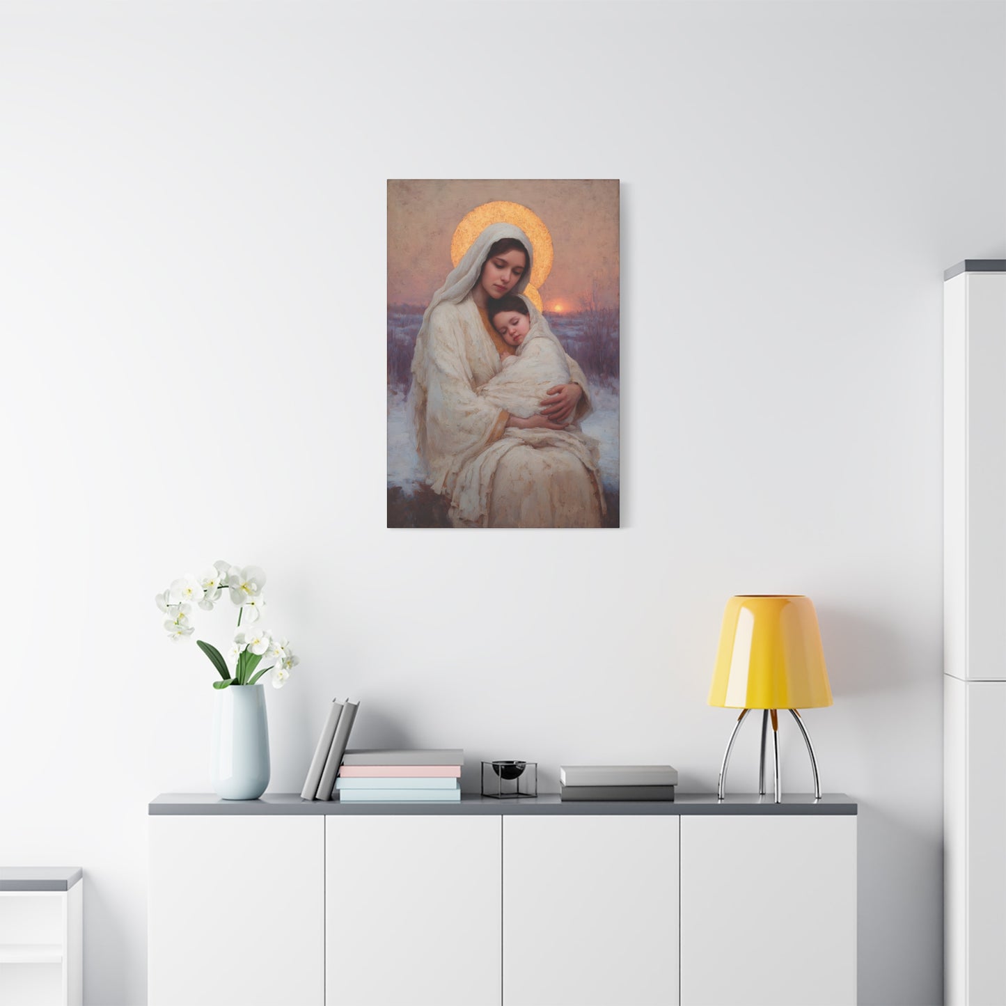 The Love That Stays - Mother Mary and the Christ Child - Gallery Wrapped Canvas - Print - Religious Art for your Home - Catholic Art Print