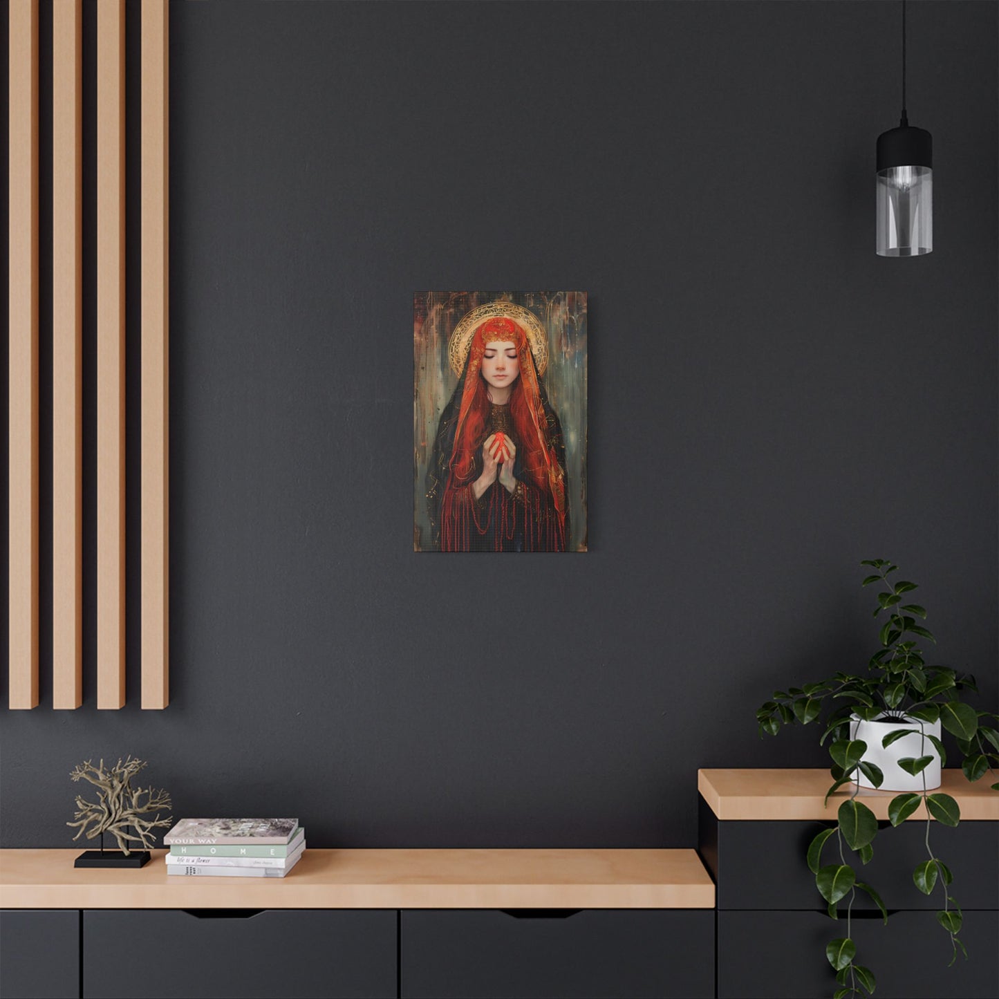 Devotion of Mary Magdalene - Saint Mary Magdalene and the Red Easter Egg - Museum Wrapped Canvas - Print - Religious Art for your Home