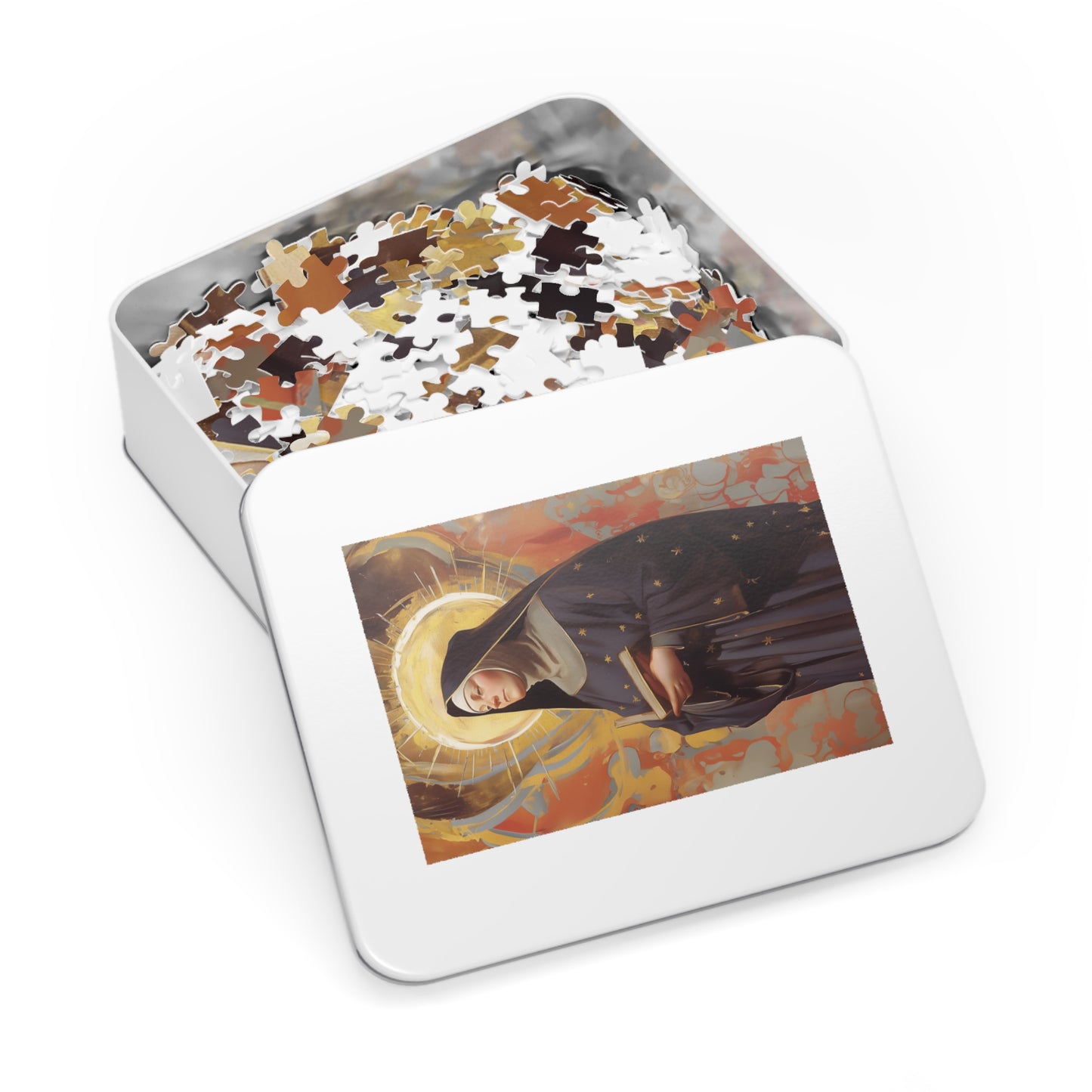 Saint Monica of Hippo - Puzzle and Keepsake Tin - Religious (30, 110, 252, 500,1000) - Religious Puzzle - Gifts for Catholic Families