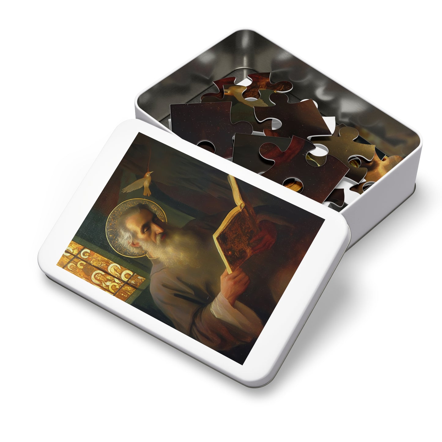 Saint Issac of Armenia - Puzzle and Keepsake Tin - Religious (30, 110, 252, 500,1000) - Religious Puzzle - Gifts for Catholic Families