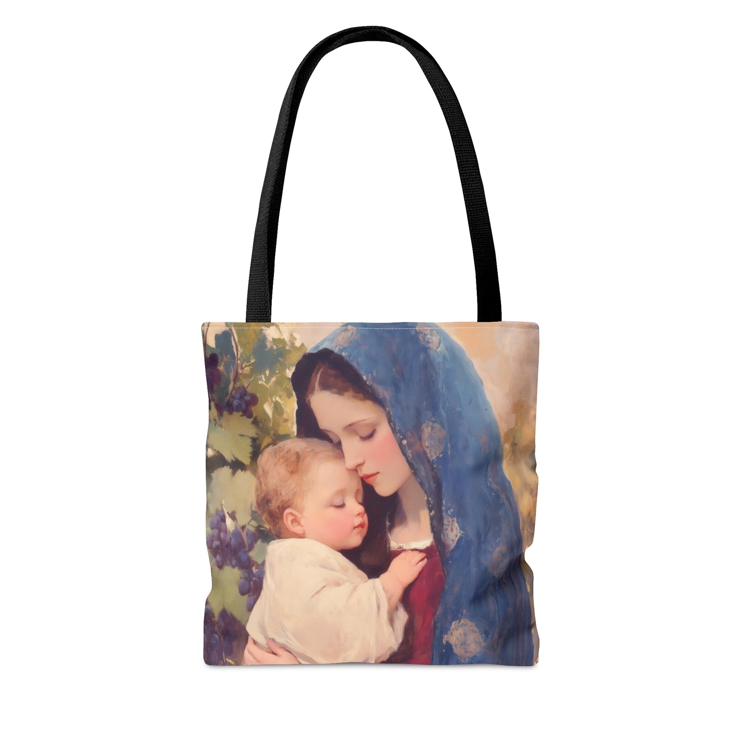 Our Lady of the Grapes / Out Lady of the Harvest - Tote Bag - Large Medium Small Faith Art Bag - Catholic Faith Purse - Mother Mary