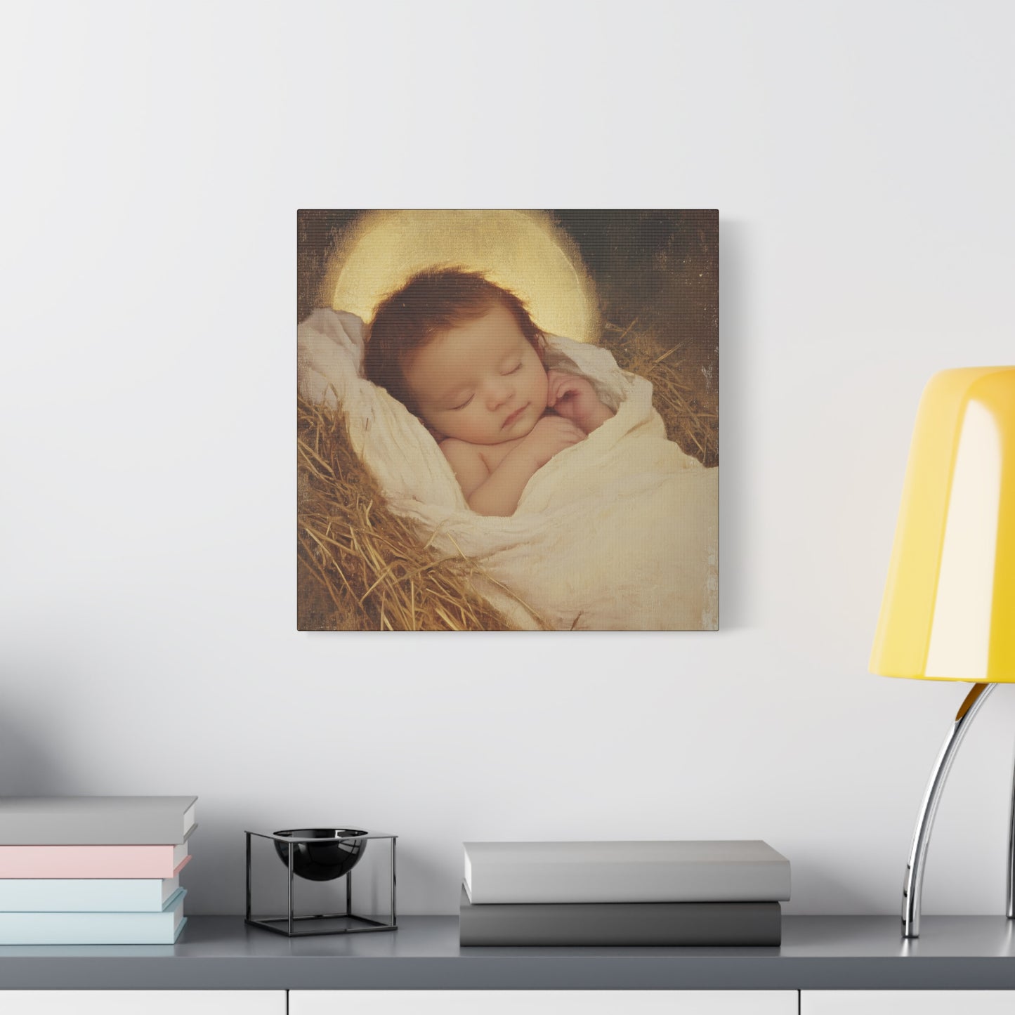 Jesus, the Newborn Light of the World - Gallery Wrapped Canvas - Print - Religious Art for your Home - Catholic Art Print