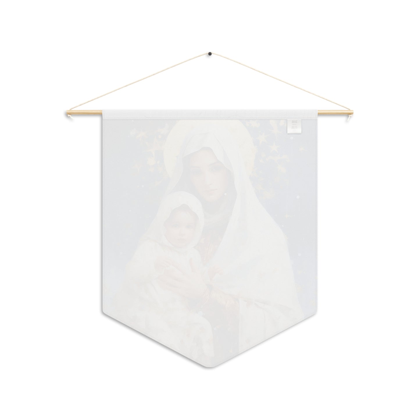 Divine Frost Wall Banner / Wall Hanging - Prayer room art - Our Lady of the Snows - Catholic Home Art - Large Print - 18" x 21"