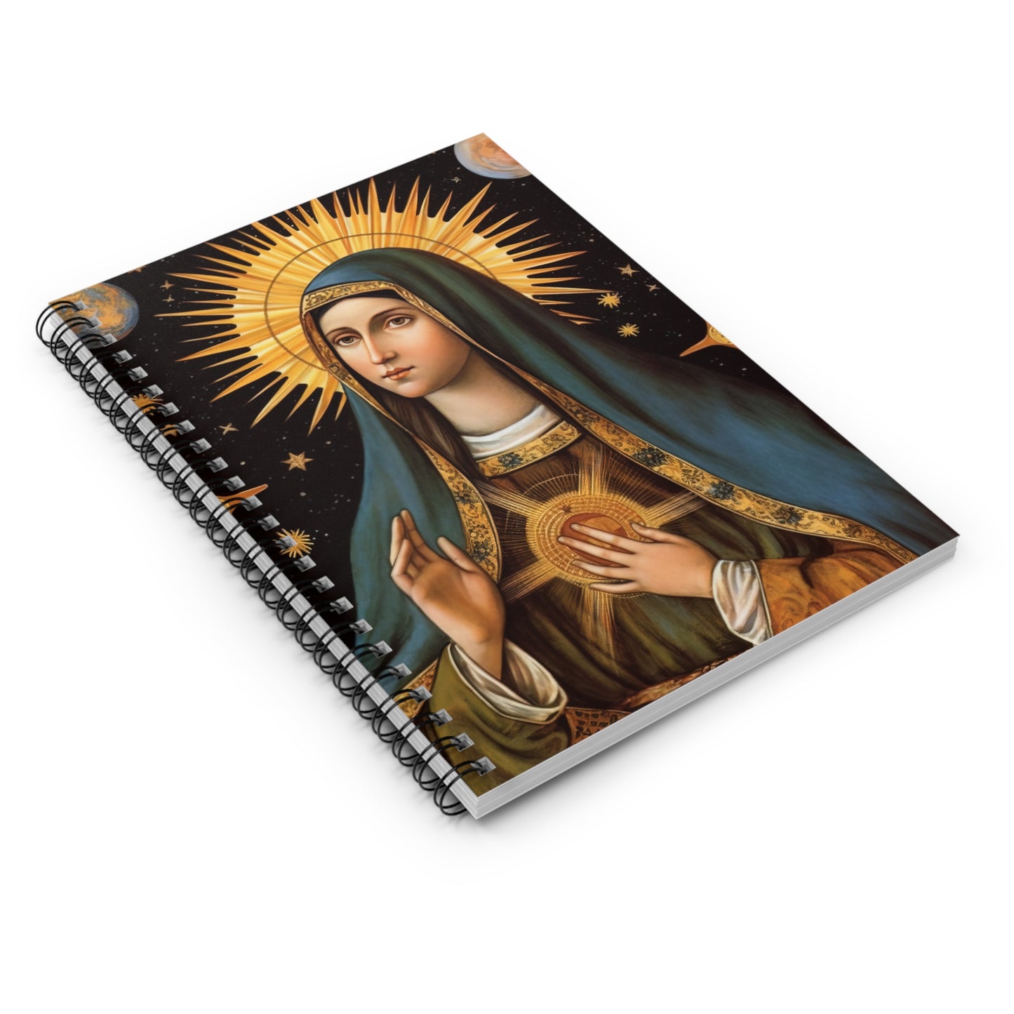 Saint Clare of Assisi Journal - Sanctified Souls Art - Religious Based Notebook - Spiral Notebook - Ruled Line