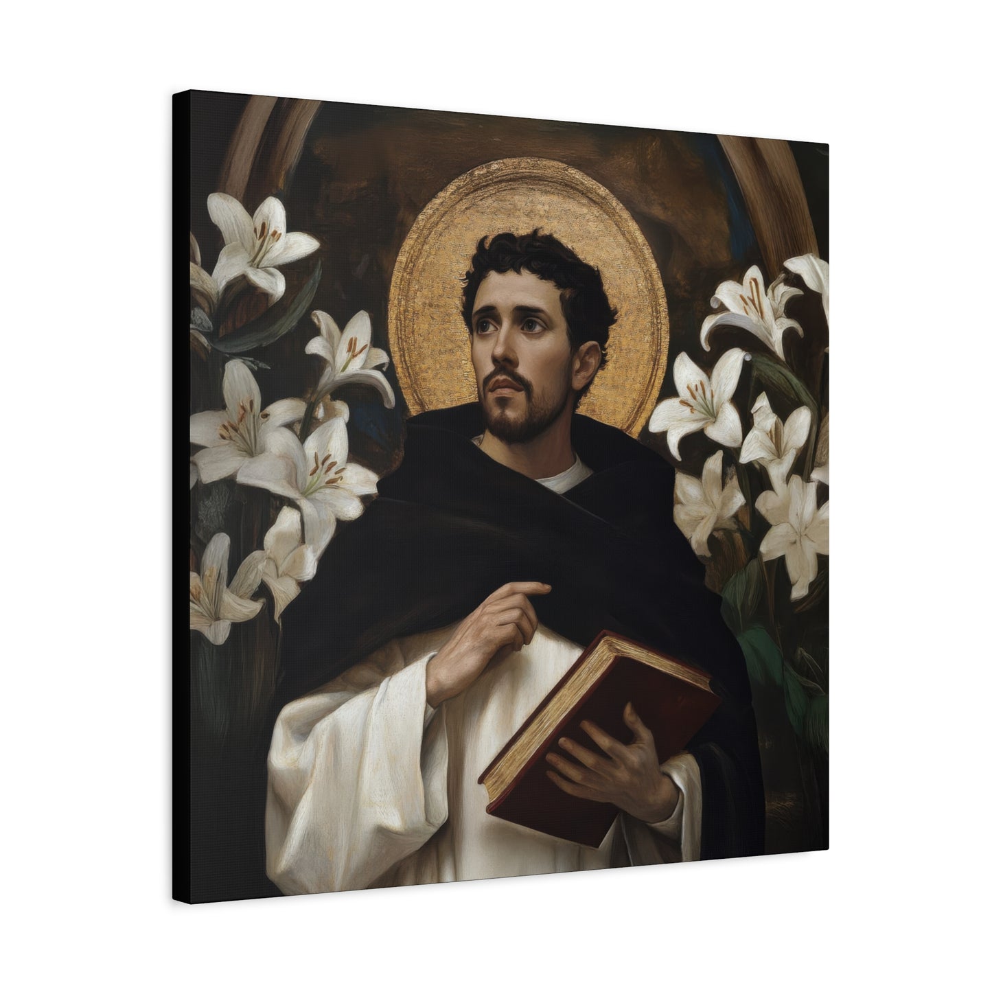 Saint Dominic -  Museum Wrapped Canvas - Sanctified Souls Print - Religious Art for your Home - Catholic Patron Saint Art