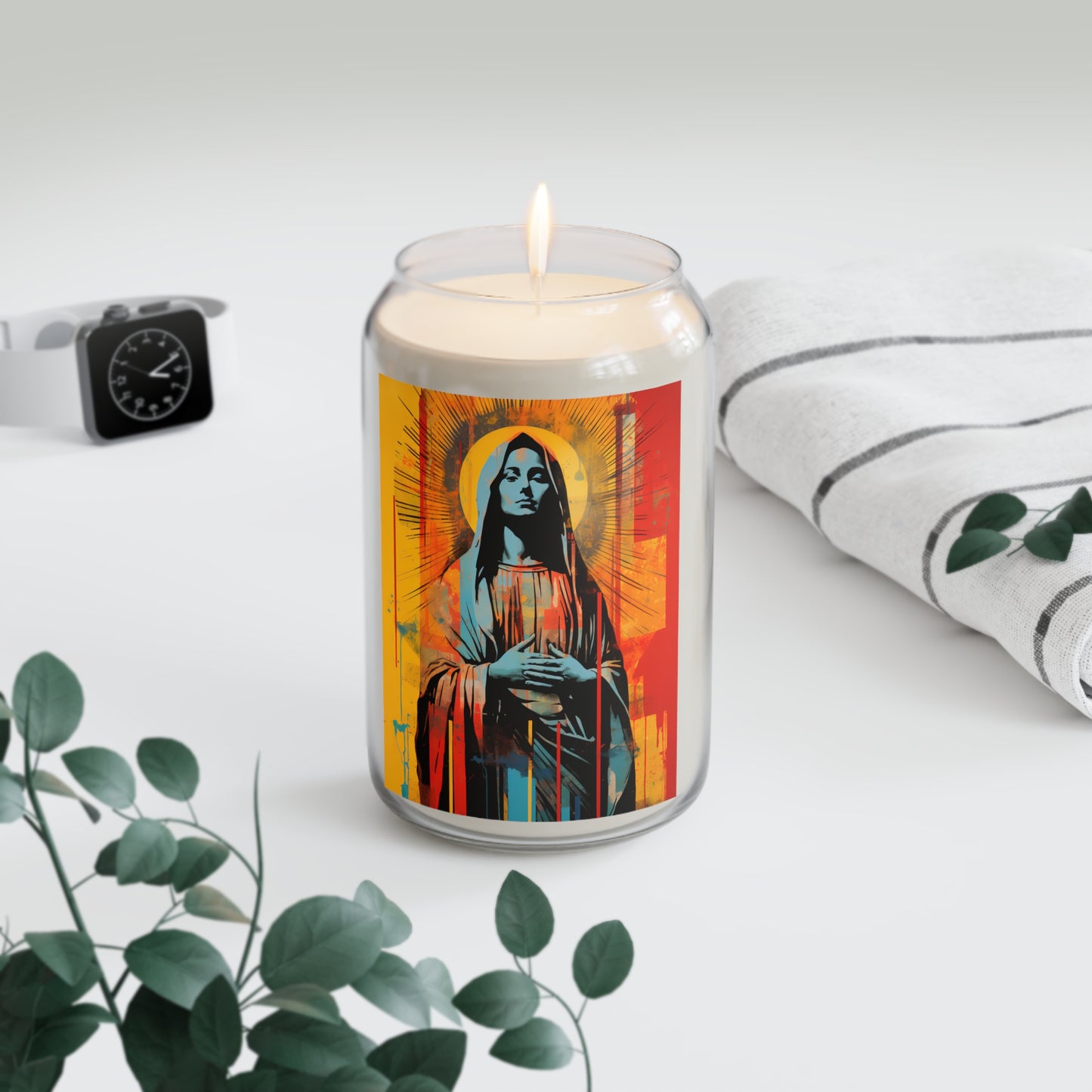 Mary's Light - Virgin Mary Art - Scented Prayer Candle, 13.75oz - Tall Size - Religious Prayer Candle - Catholic Art - Religious Gift