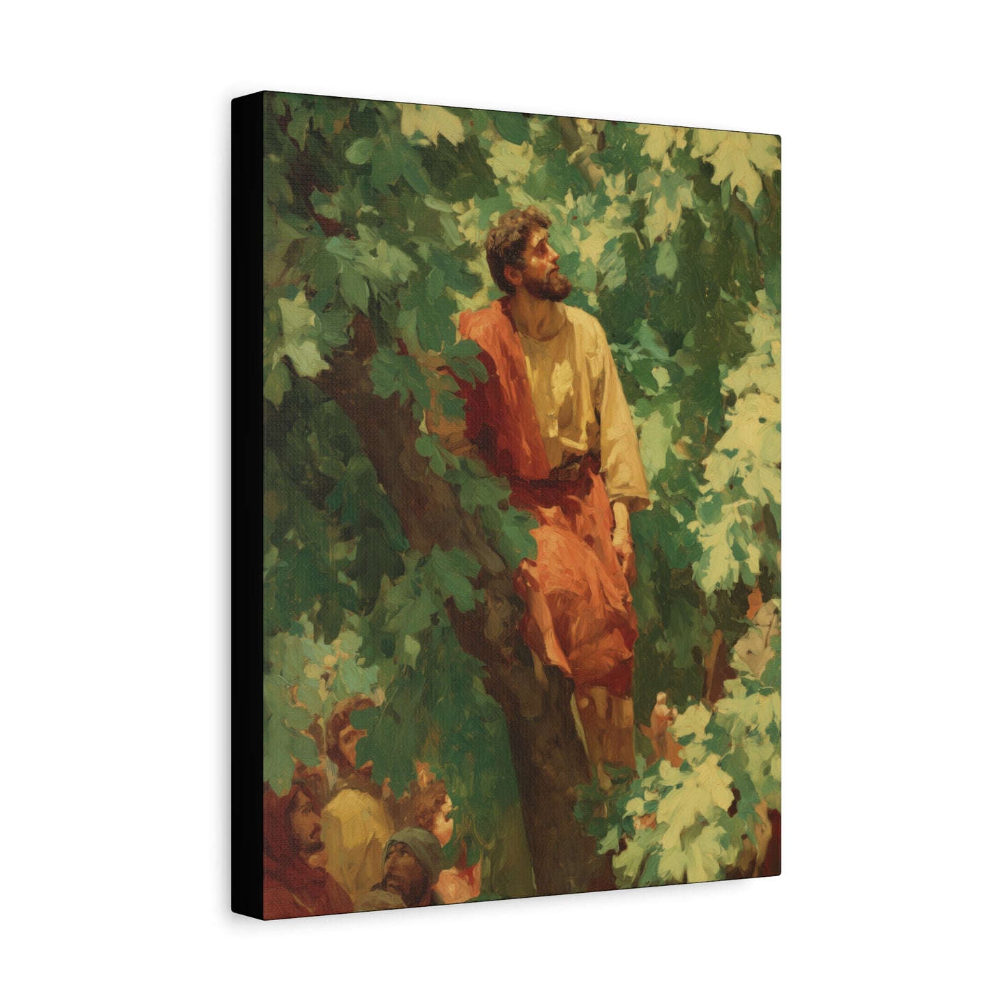 Zacchaeus - Gallery Wrapped Canvas - Print - Religious Art for your Home - Catholic Art Print