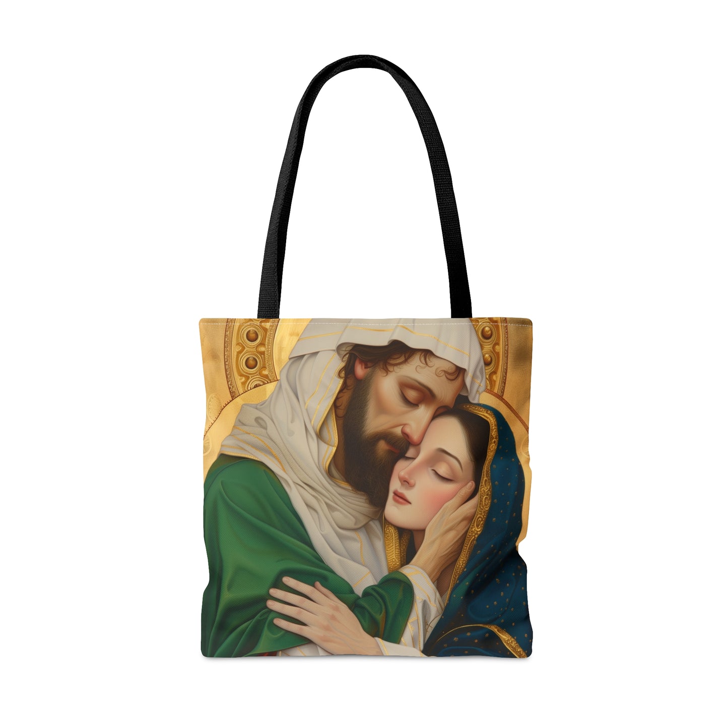Saints Aquila and Priscilla Tote Bag - Large Medium Small Faith Art Bag - Catholic Faith Art purse - Double Sided