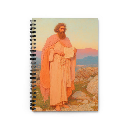 Obadiah - Keeper of the Lord's Warning and Mercy - Sanctified Souls Art - Religious Based Notebook - Spiral Notebook