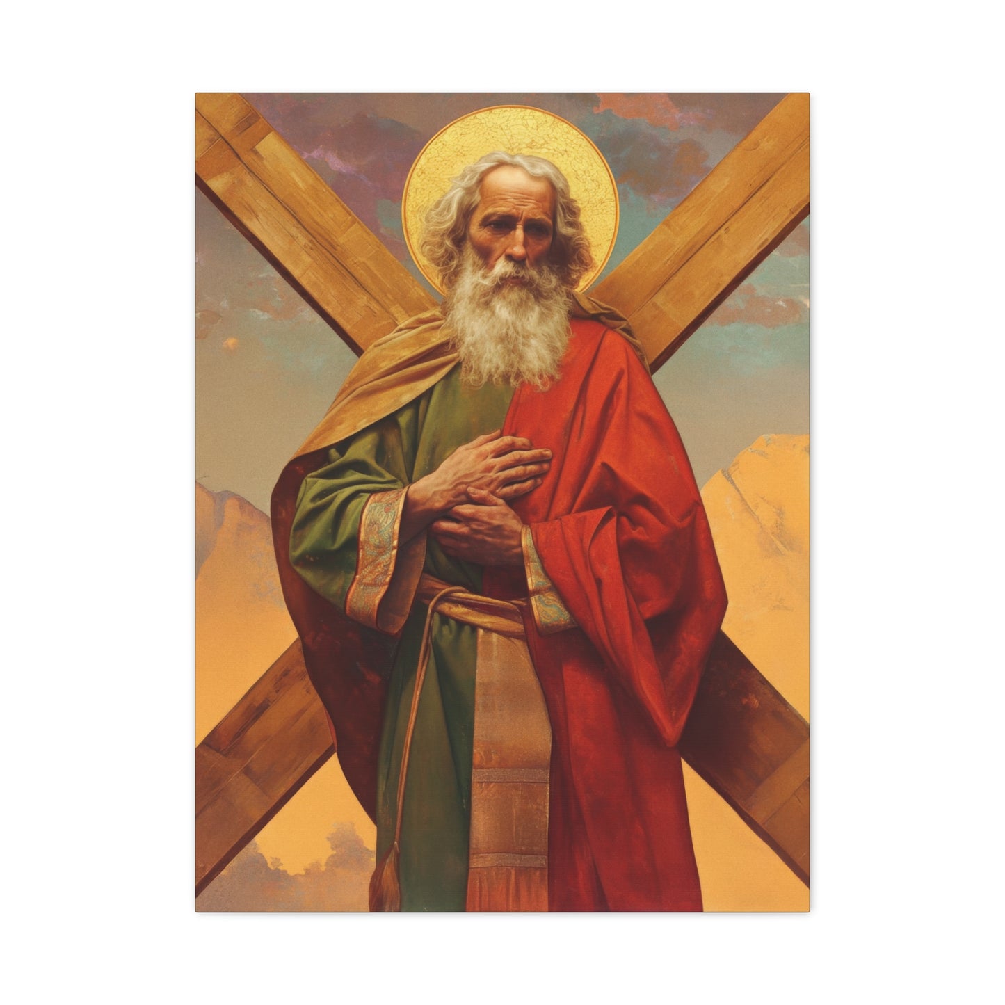 Saint Andrew the Apostle - Gallery Wrapped Canvas - Print - Religious Art for your Home - Catholic