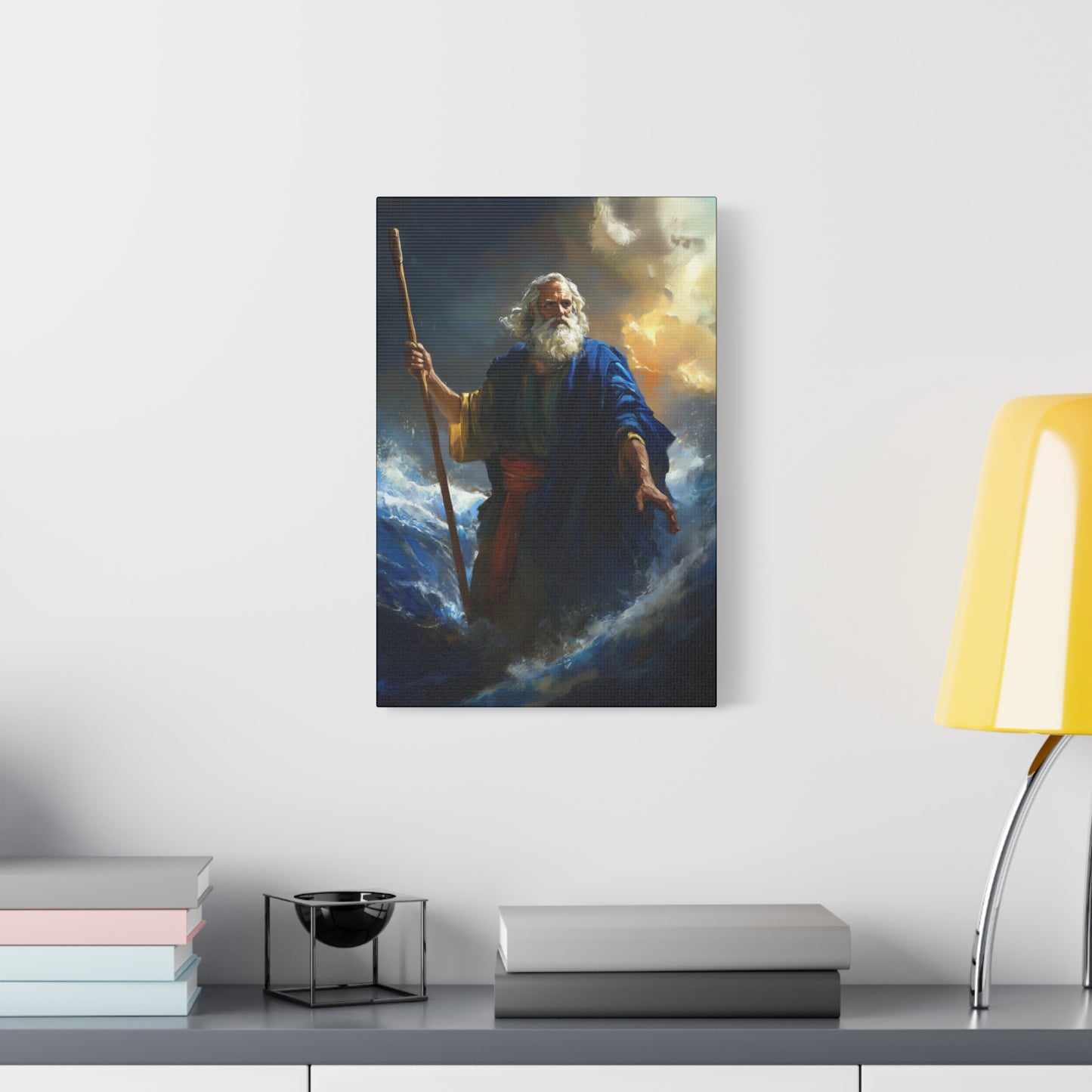 Moses Before the Trembling Sea - Gallery Wrapped Canvas - Print - Religious Art for your Home - Catholic Art