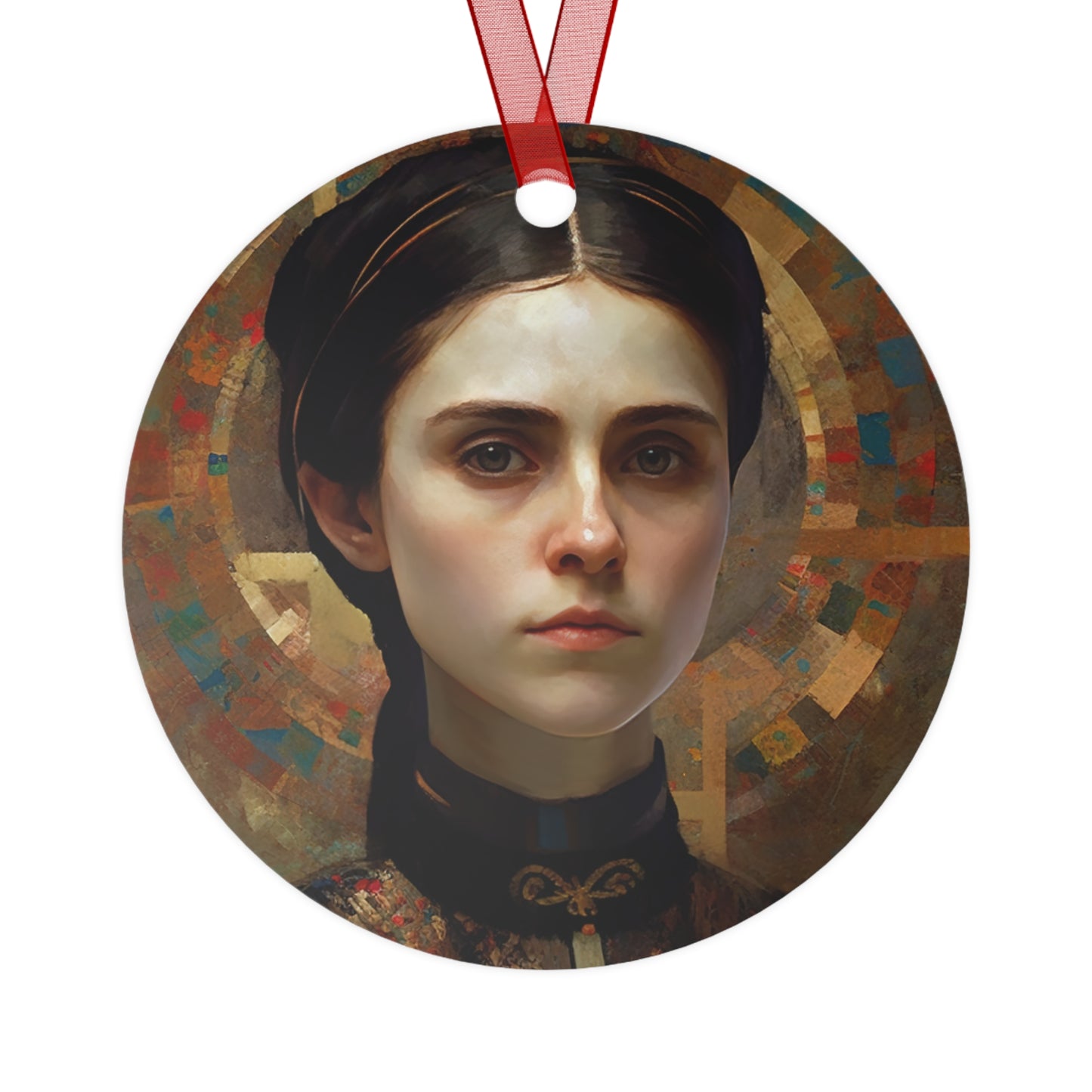 Saint Gemma Galgani Metal Ornament - Religious Holiday Christmas Ornament and Keepsake - Double sided Keepsake Religious Ornament
