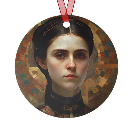 Saint Gemma Galgani Metal Ornament - Religious Holiday Christmas Ornament and Keepsake - Double sided Keepsake Religious Ornament