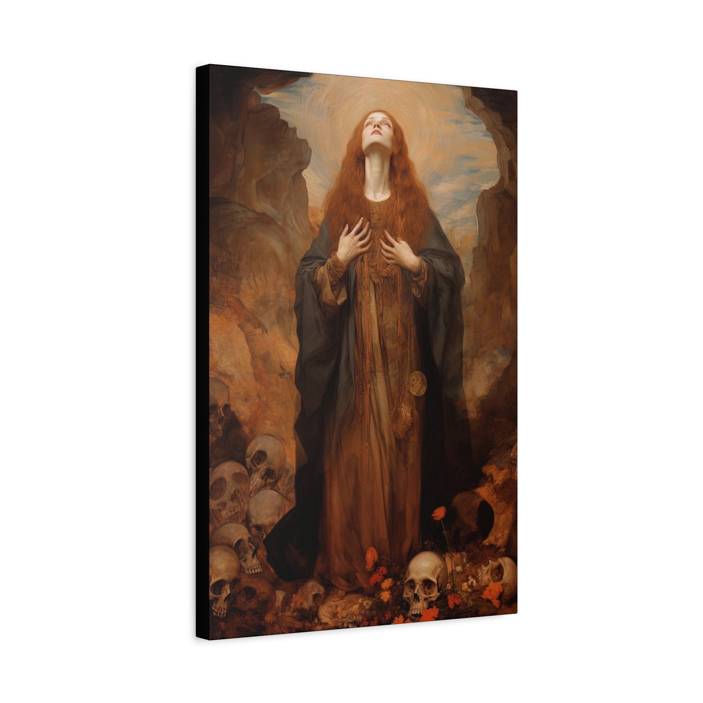 Saint Rosalia - Museum Wrapped Canvas - Sanctified Souls Print - Religious Art for your Home