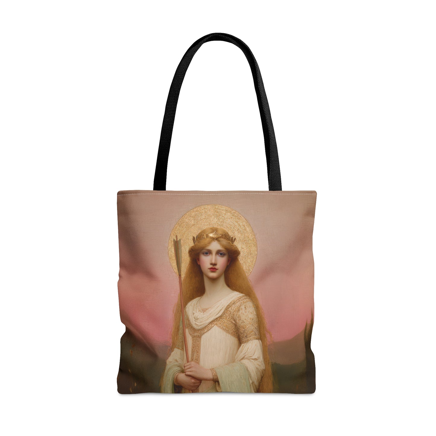 Saint Ursula - Tote Bag - Large Medium Small Faith Art Bag - Bible Study Faith Purse - Double Sided Prayer Tote