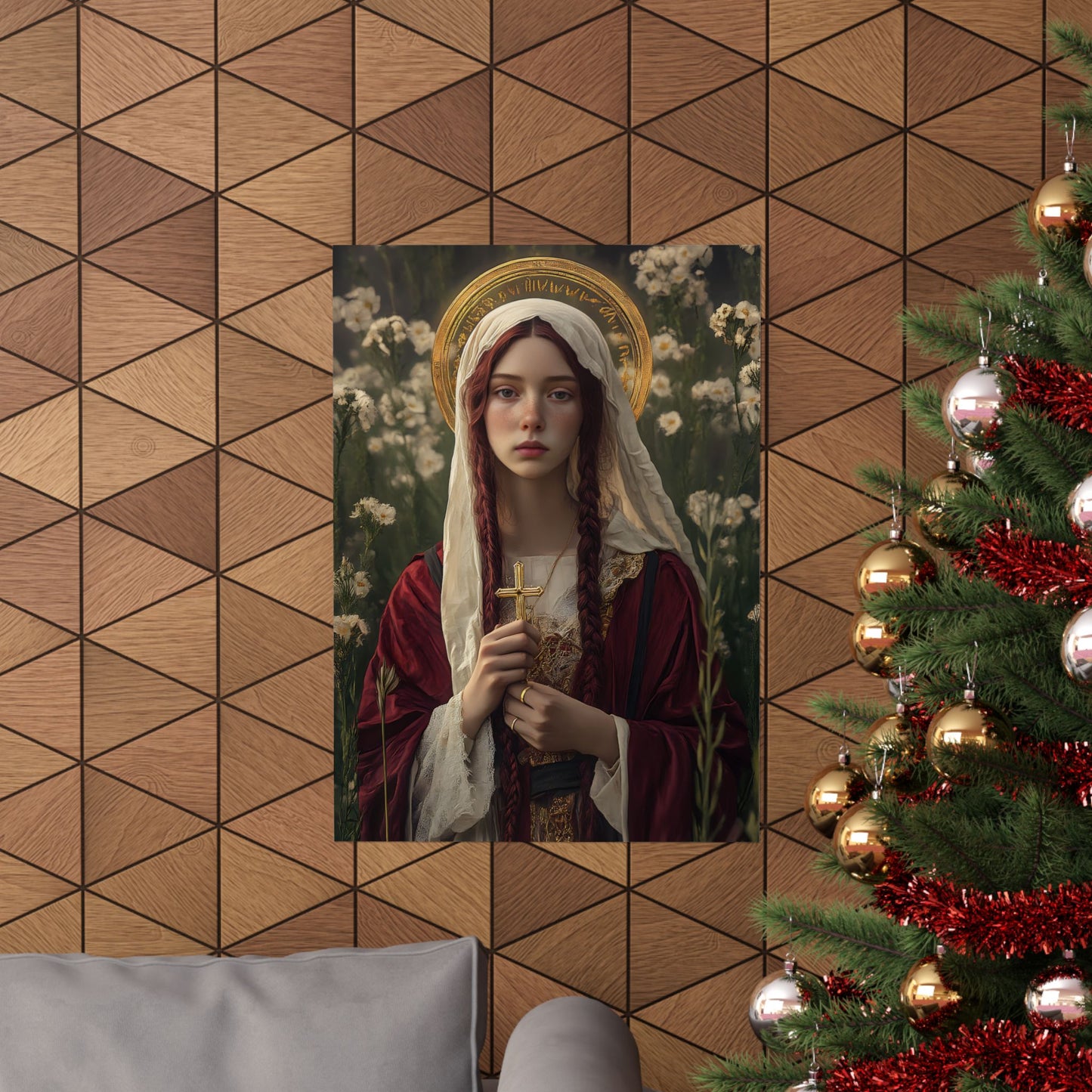 Saint Hilaria - Sanctified Souls Print - Multiple Sizes - Premium Matte Vertical Posters