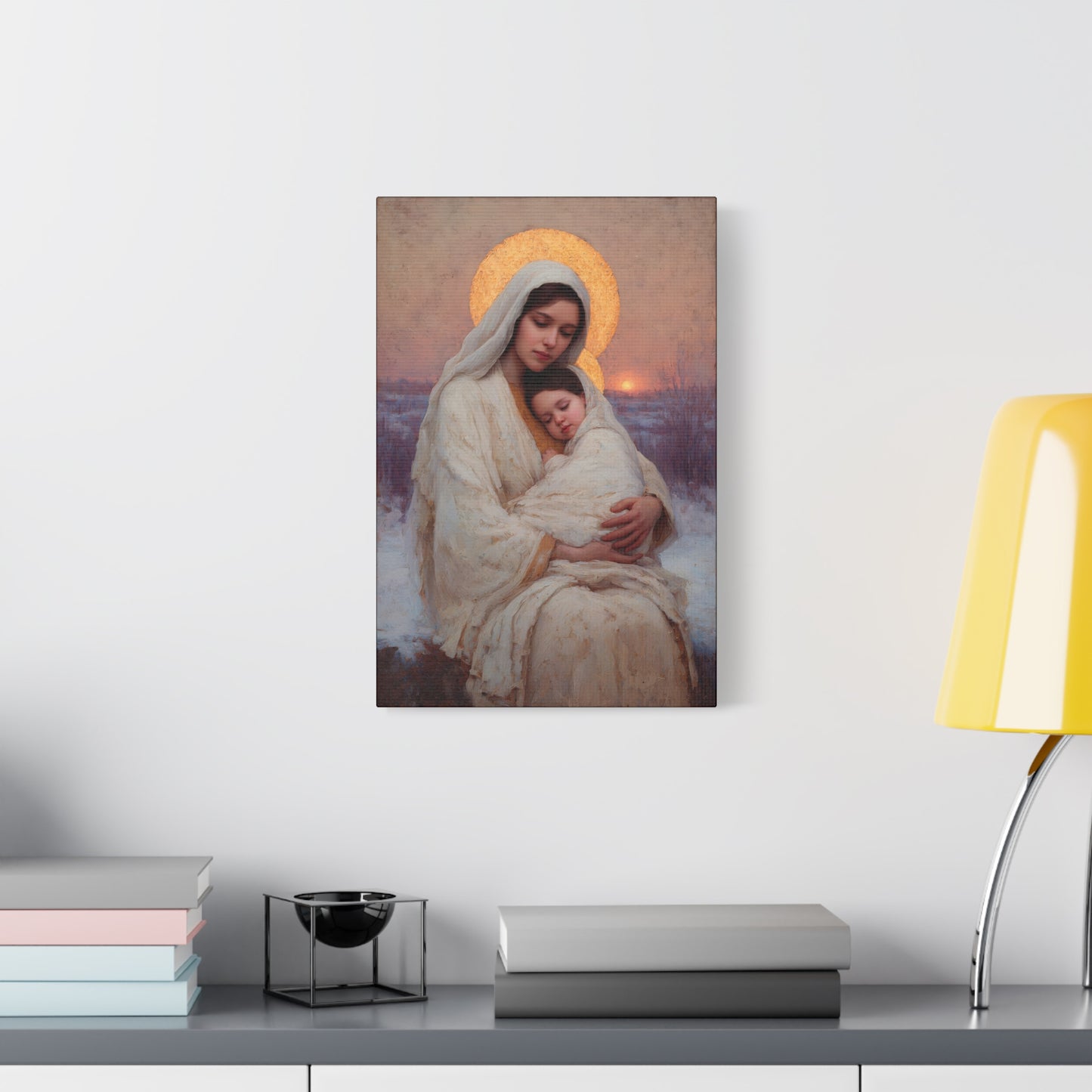 The Love That Stays - Mother Mary and the Christ Child - Gallery Wrapped Canvas - Print - Religious Art for your Home - Catholic Art Print
