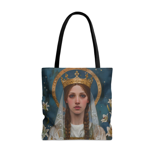 Saint Isabel of France Tote Bag - Three sizes - Large Medium Small Faith Art Bag - Catholic purse - Double Sided - Patron Saint Art