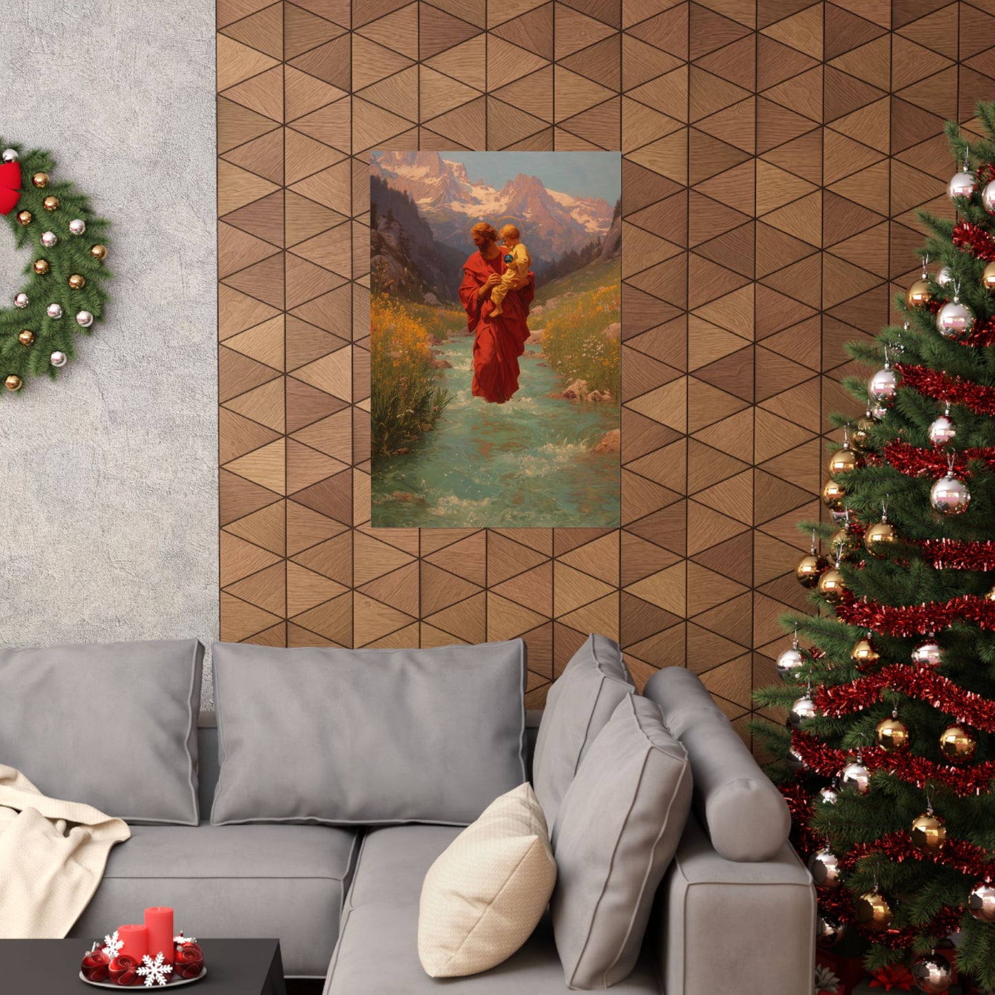 Copy of Saint Christopher - Sanctified Souls Print - Multiple Sizes - Premium Posters - Catholic Art - Christian Home Decor Artwork