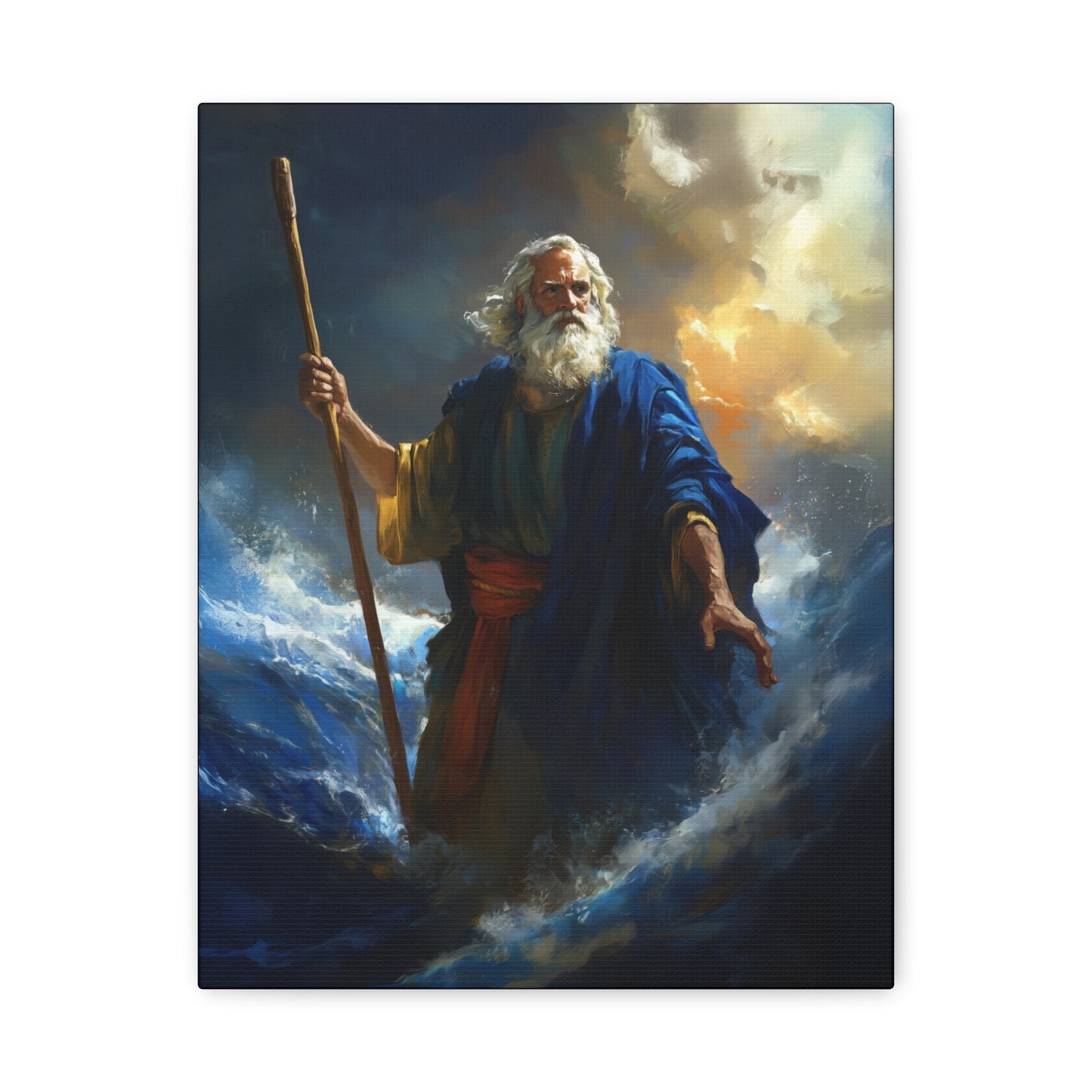 Moses Before the Trembling Sea - Gallery Wrapped Canvas - Print - Religious Art for your Home - Catholic Art
