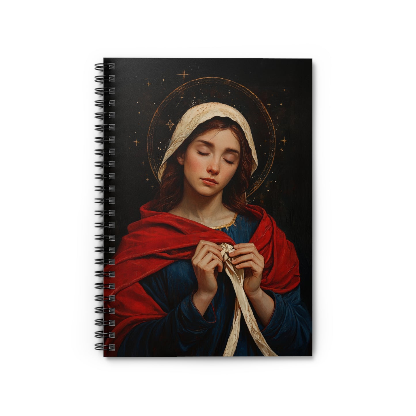 Mary Undoer of Knots - Mother Mary  - Untier of Knots - Marian Art - Journal - Sanctified Souls Art - Religious Based Notebook - Spiral