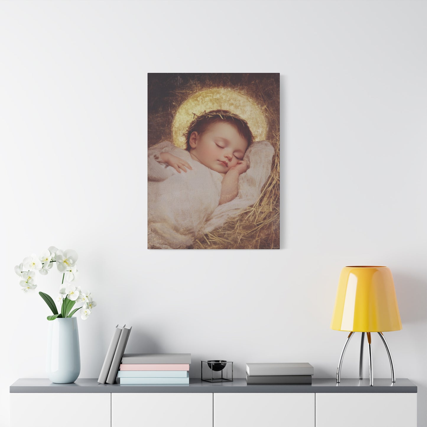 The Christ Child Born Into the Quiet of the World - Gallery Wrapped Canvas - Print - Religious Art for your Home - Catholic Art Print