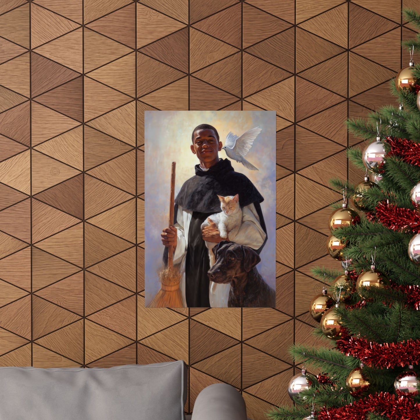 Saint Martin de Porres - Sanctified Souls Print - Multiple Sizes - Premium Matte Vertical Posters