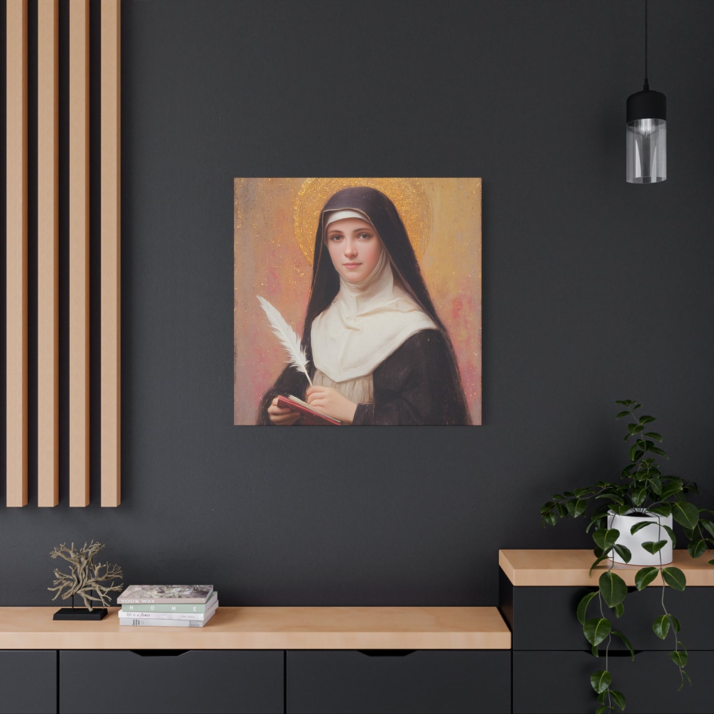 Saint Mechtildis / Mechtide of Hefta / Mechthild of Hackeborn - Gallery Wrapped Canvas - Print - Religious Art for your Home - Catholic Art