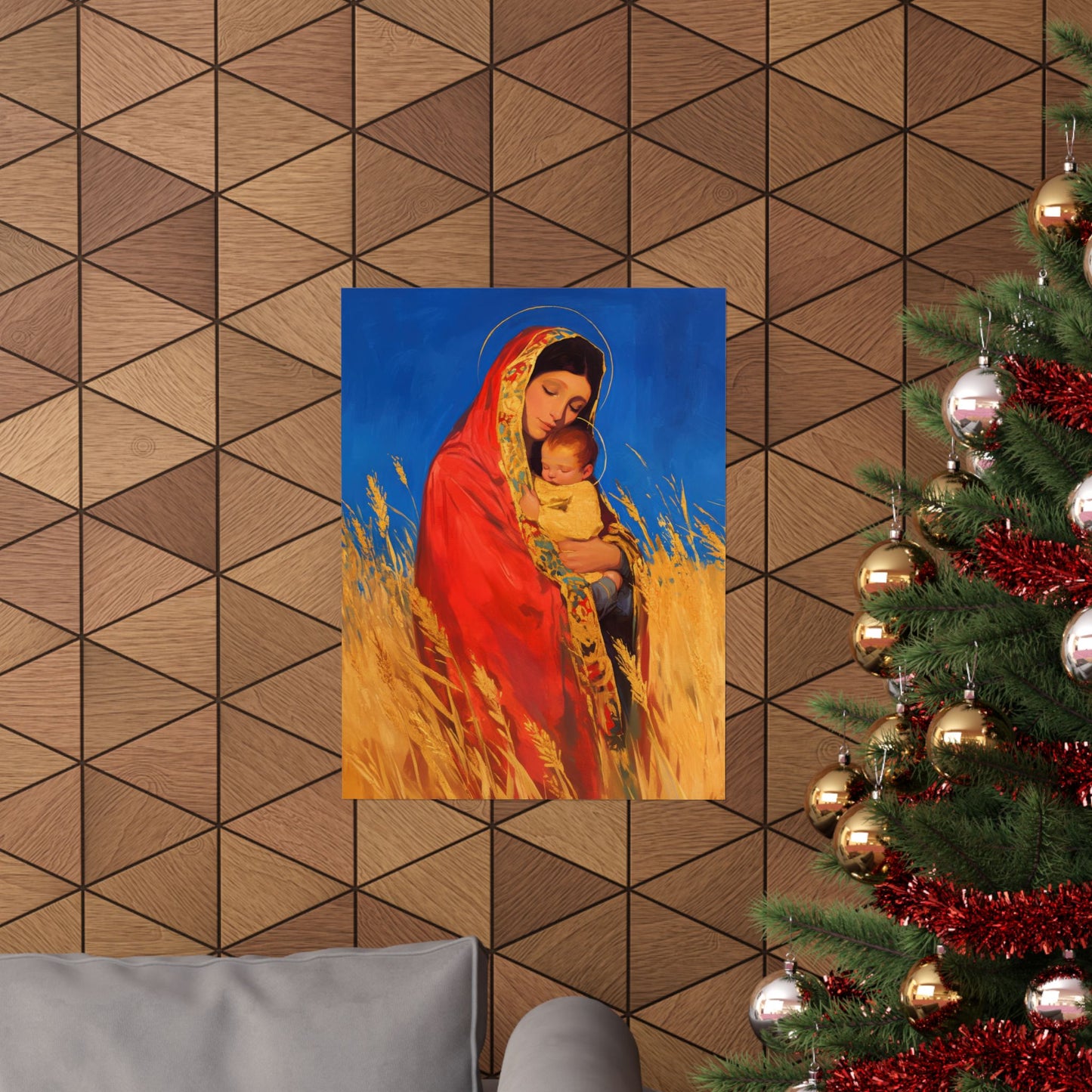 Our Lady of the Harvest - Sanctified Souls Print - Multiple Sizes - Premium Posters - Catholic Art - Christian Home