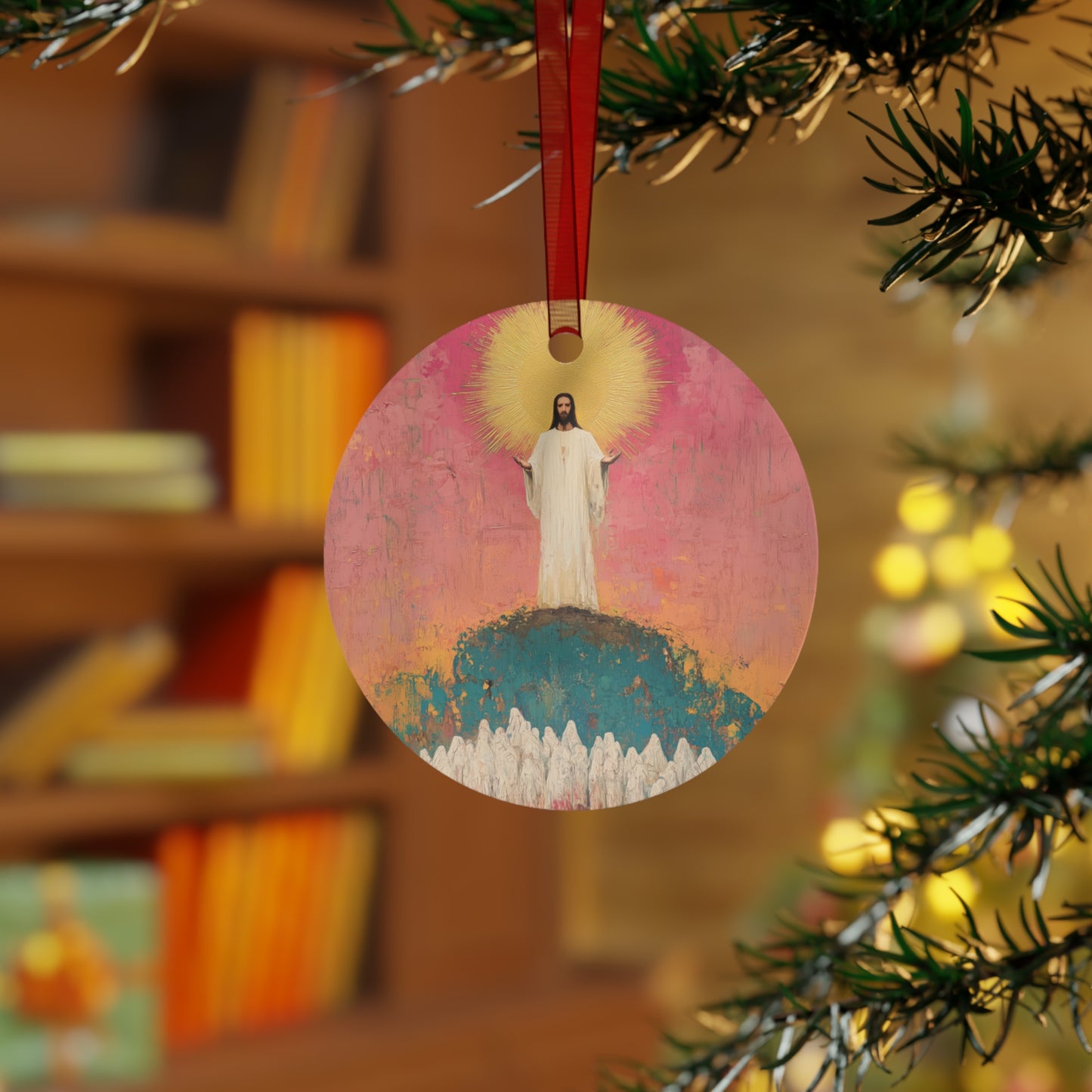 Light Pierced the Abyss Ornament - Religious Holiday Christmas Ornament and Keepsake - Double sided Keepsake