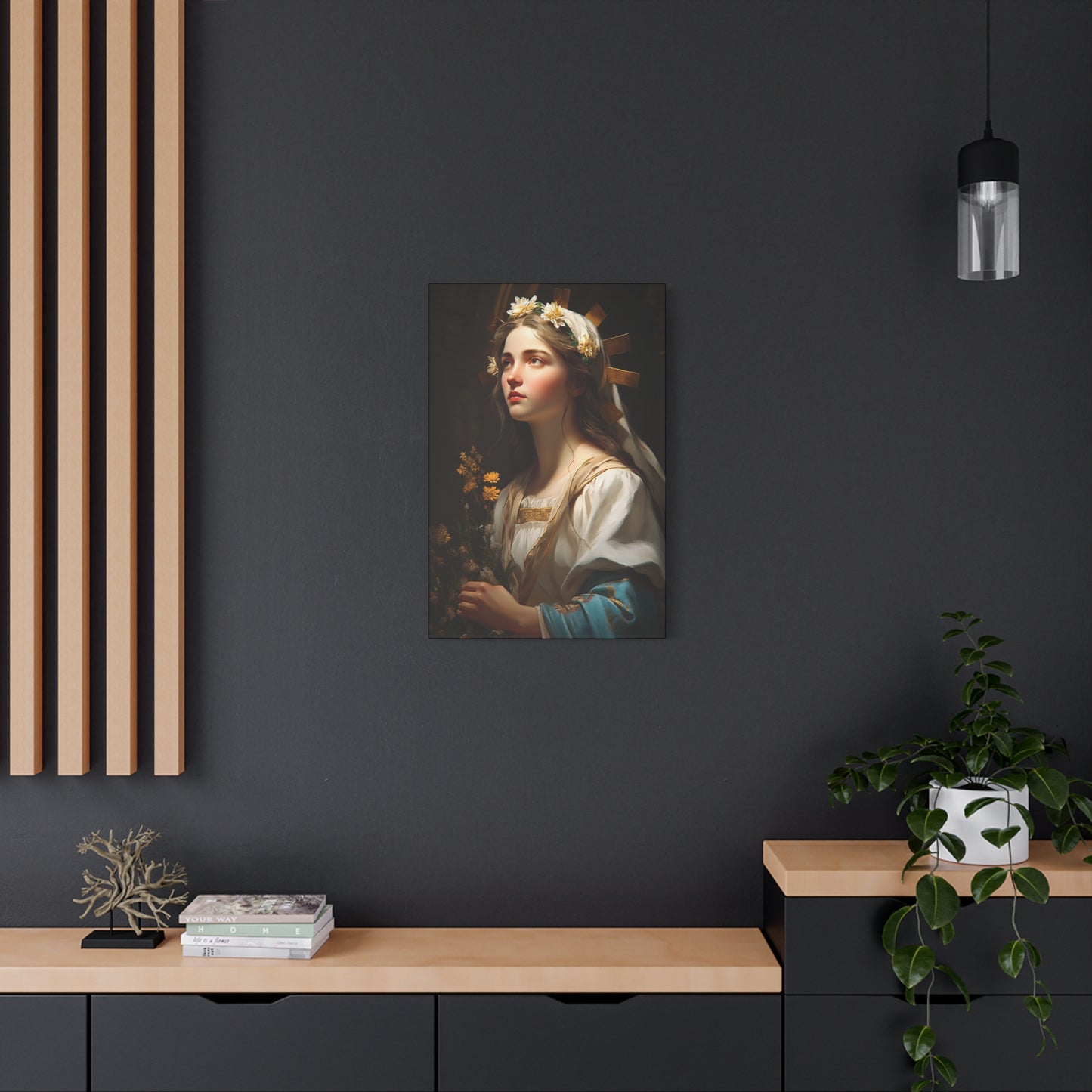 Saint Zita of Lucca  - Museum Wrapped Canvas - Sanctified Souls Print - Religious Art for your Home