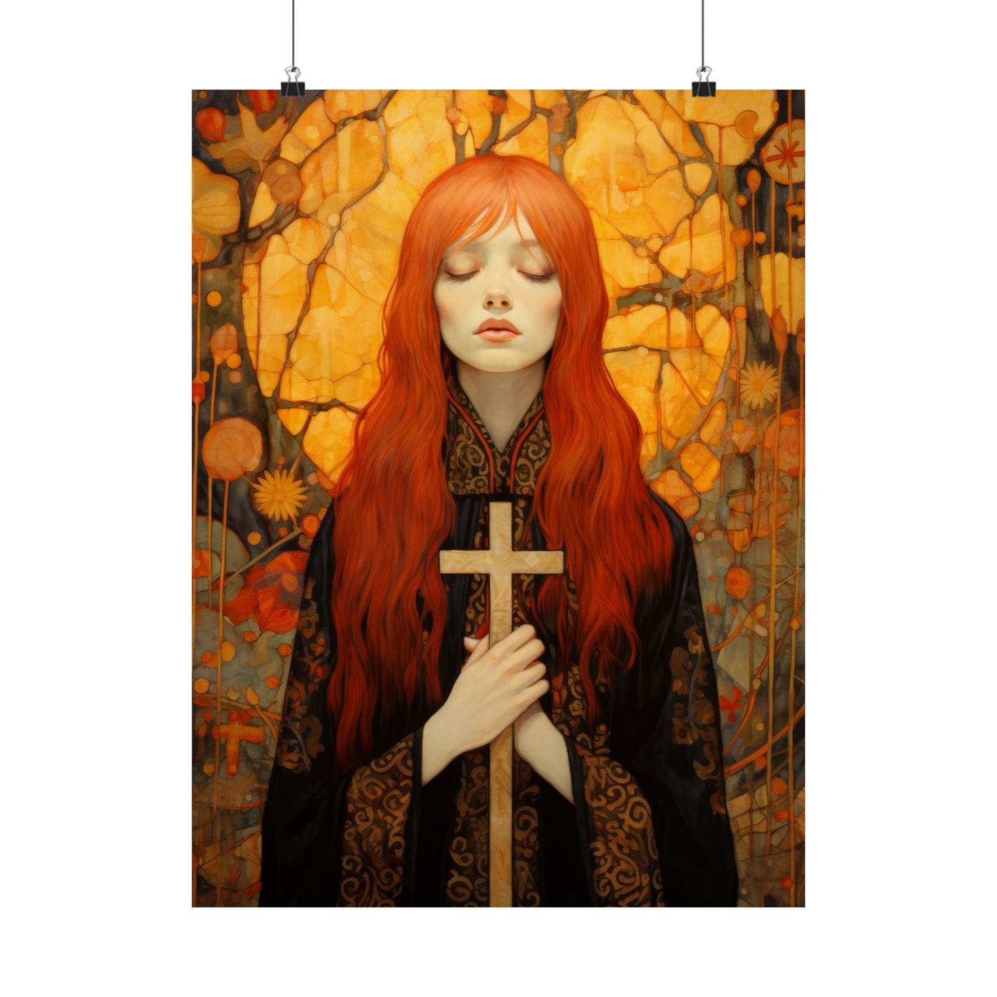 Saint Mary Magdalene - Inner Light and Peace Print - Sanctified Souls Print - Multiple Sizes - Premium Matte Vertical Posters