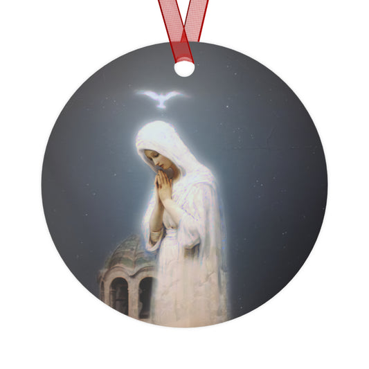 Our Lady of Zeitoun - Mother Mary Print - Marian Art - Metal Ornament - Religious Holiday Christmas Ornament