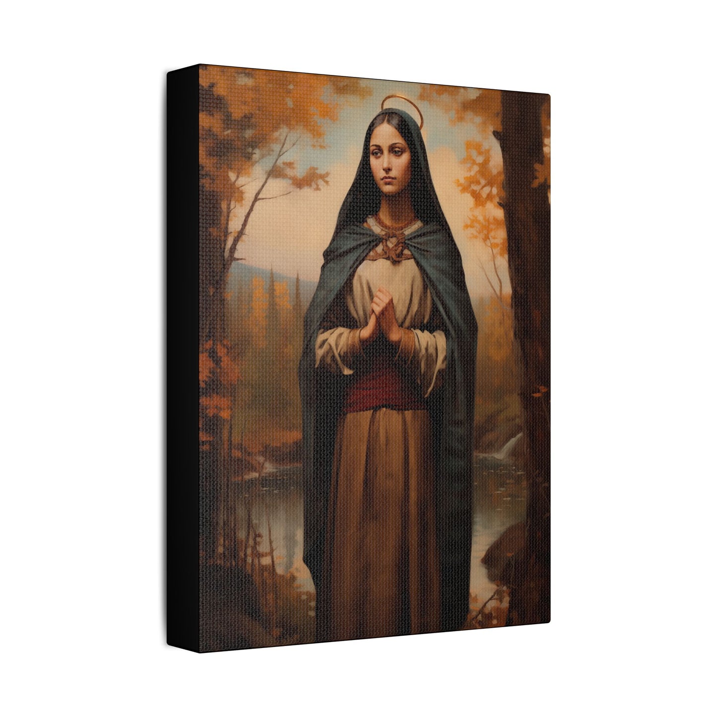 Saint Kateri Tekakwitha -  Museum Wrapped Canvas - Sanctified Souls Print - Religious Art for your Home