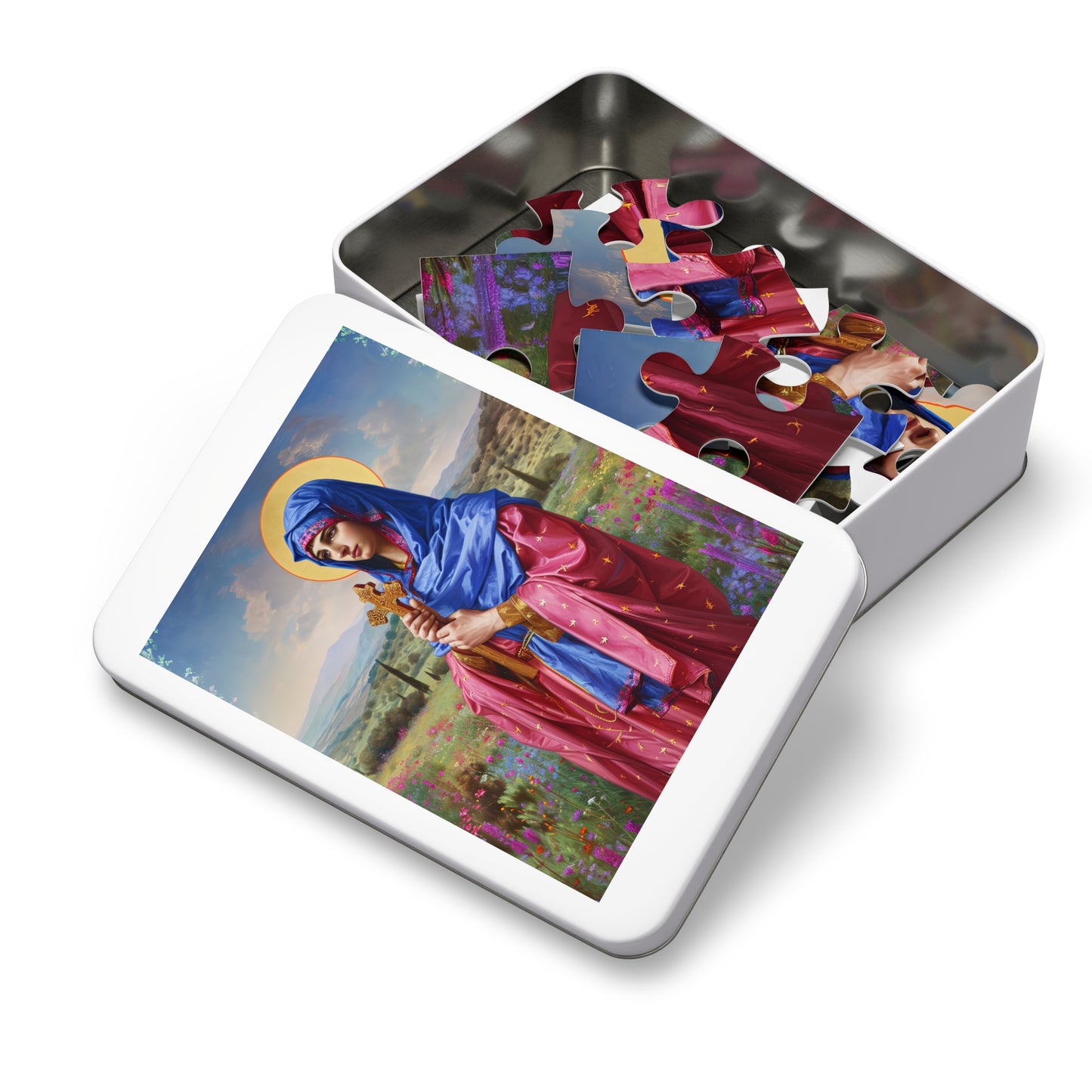 Saint Anysia of Salonika - Puzzle and Keepsake Tin - Religious Jigsaw Puzzle (30, 110, 252, 500,1000-Piece) - Religious Puzzle