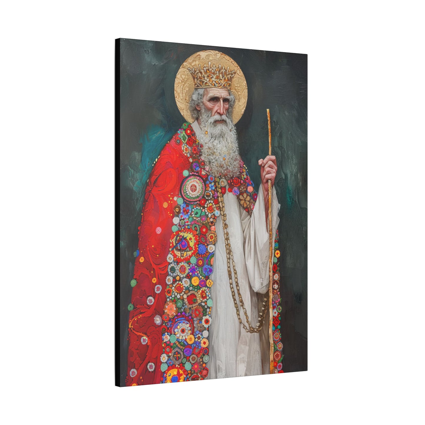 Saint Richard the Pilgrim / Richard of Wessex - Museum Wrapped Canvas - Sanctified Souls Print - Religious Art for your Home