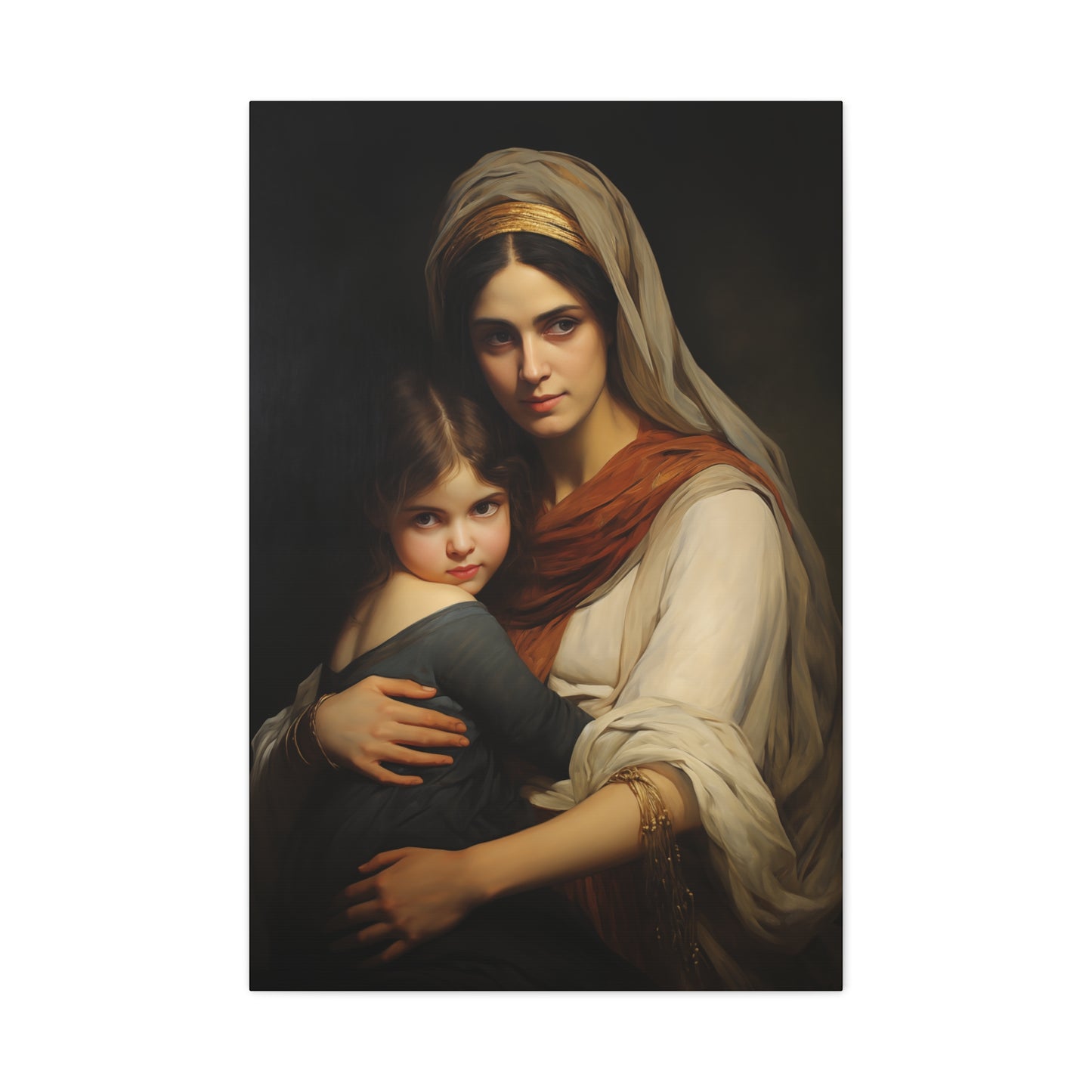 Saint Anne mother of Mary the Blessed Virgin - Museum Wrapped Canvas - Sanctified Souls Print - Religious Art for your Home